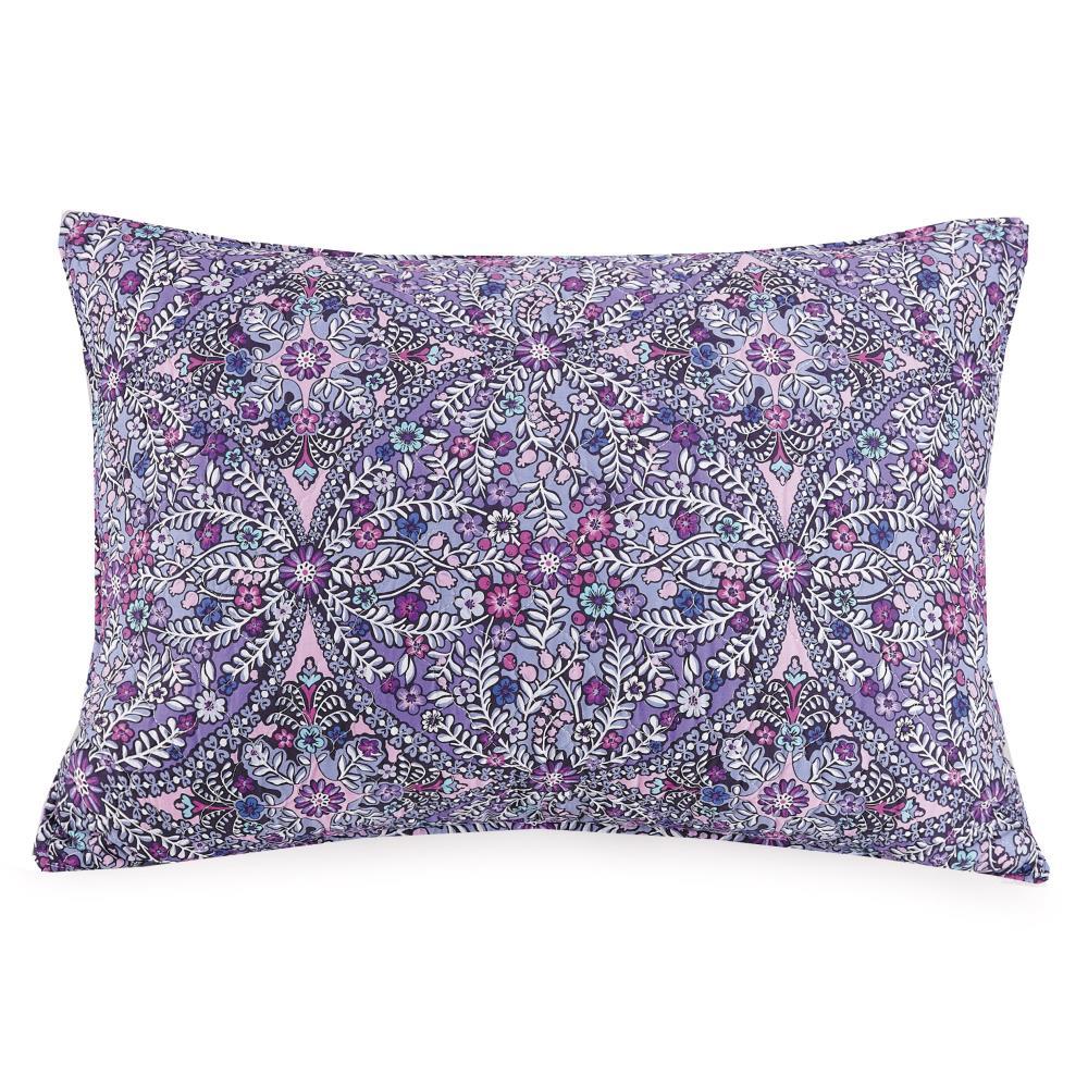 Vera Bradley Full/Queen Kaleidoscope Reversible Quilt Purple: Botanical Pattern, 100% Cotton, Year-Round Comfort