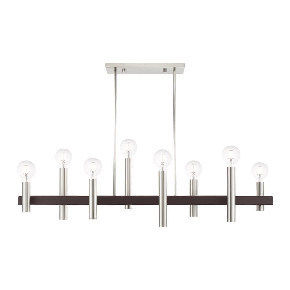 Helsinki 8-Light Brushed Nickel and Bronze Chandelier