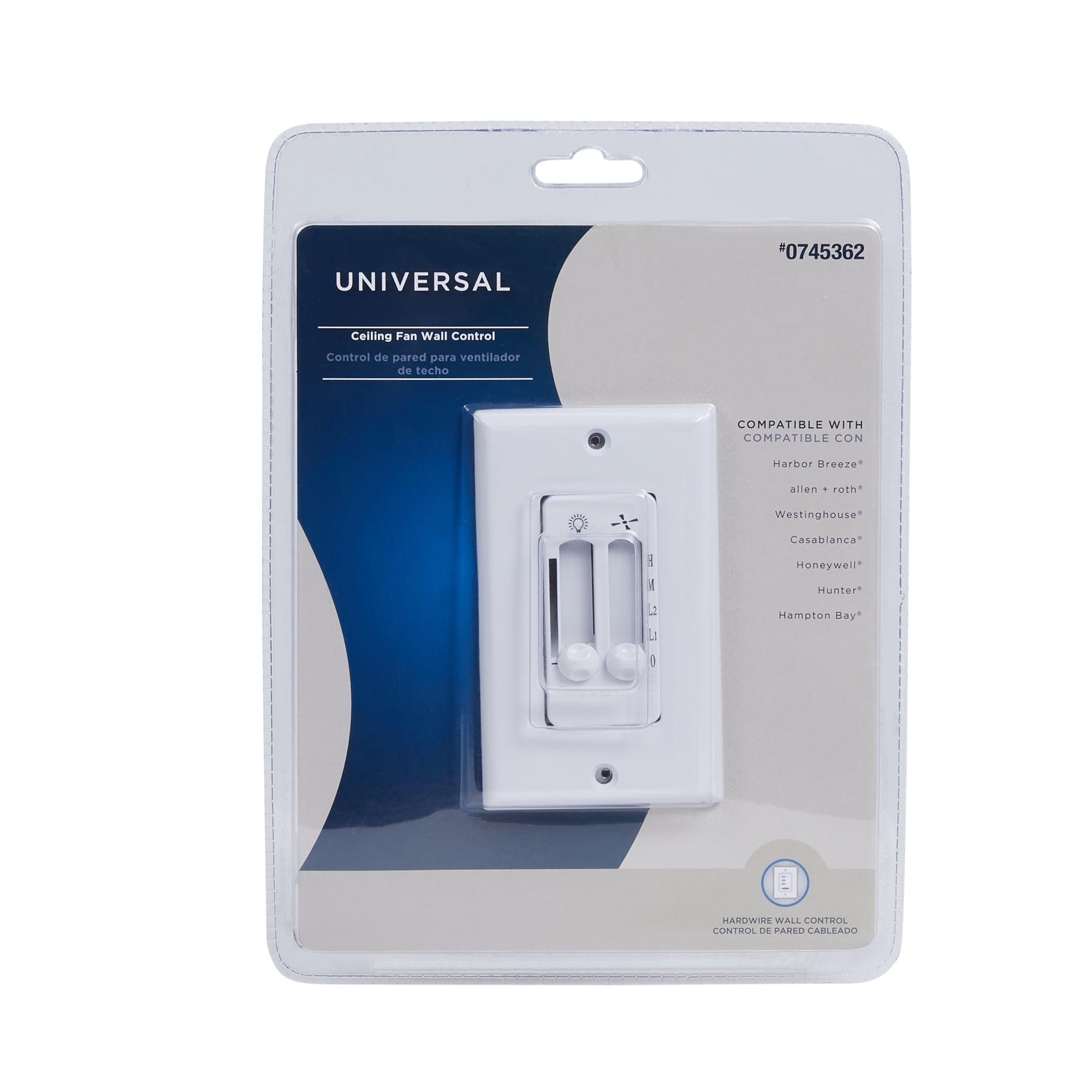 Harbor Breeze Off-White Wall-Mount Universal Ceiling Fan Remote Control