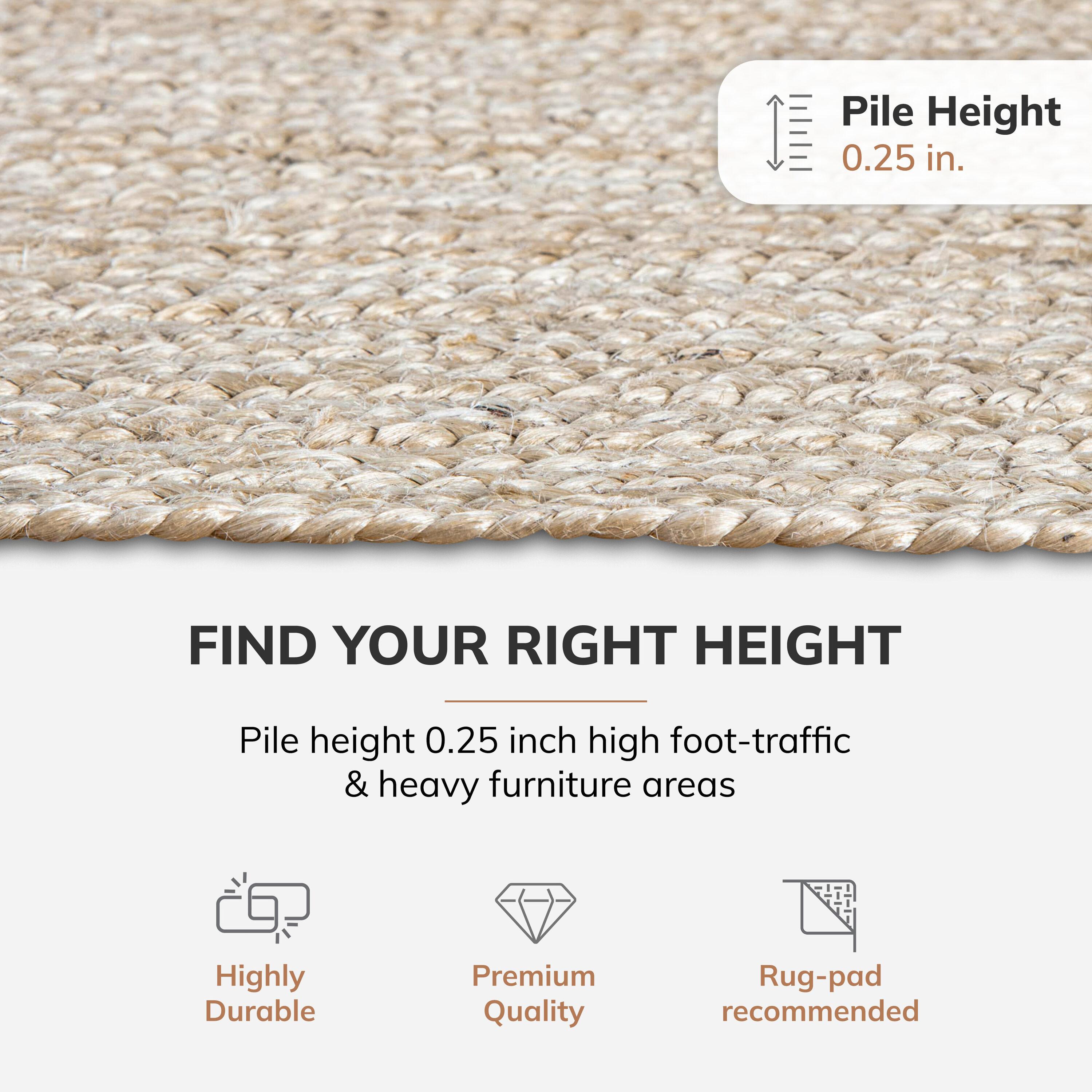 4 x 4 ft. Kerala Ivory Jute Rug