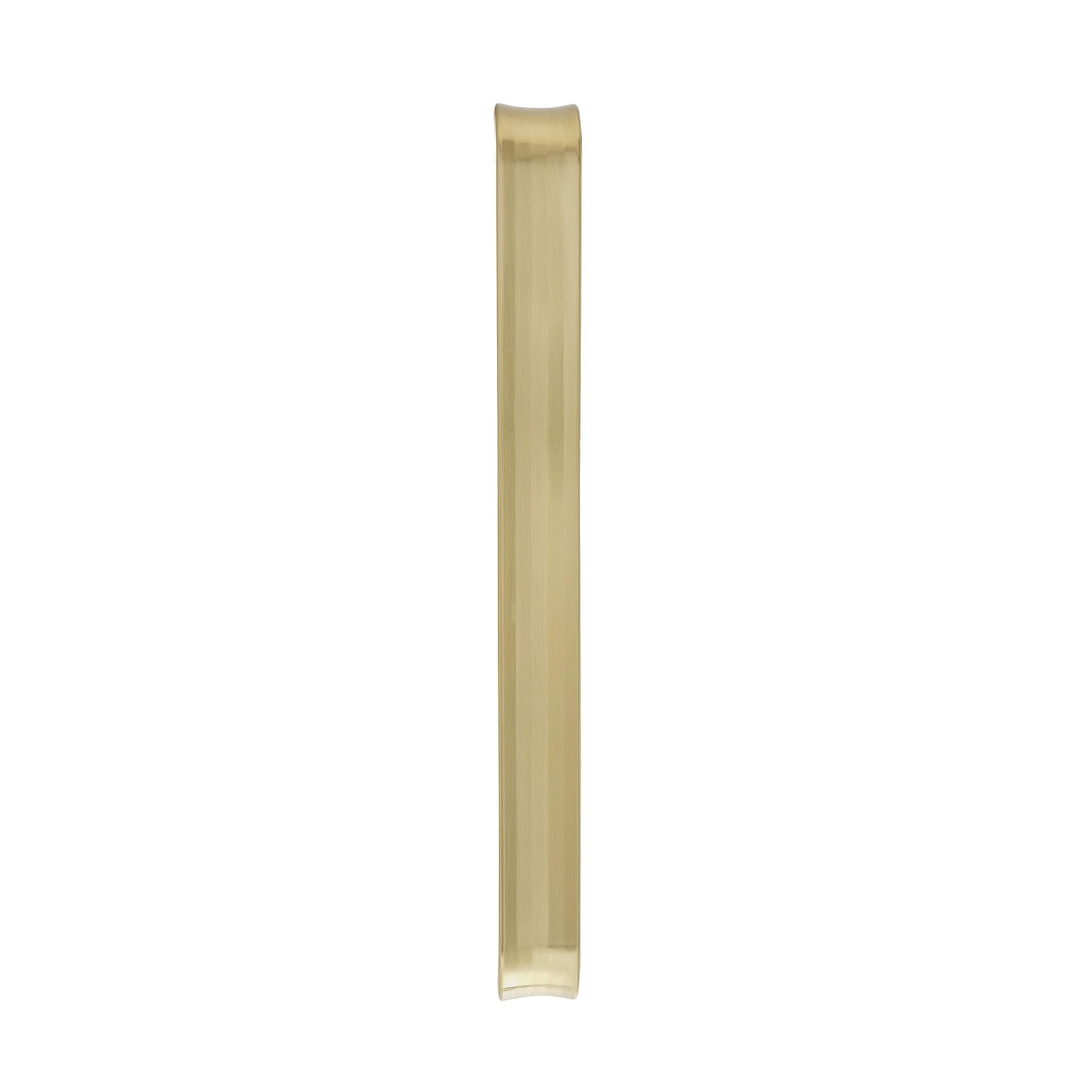 Golden Champagne Polished Finger Cabinet Pull with Mounting Hardware