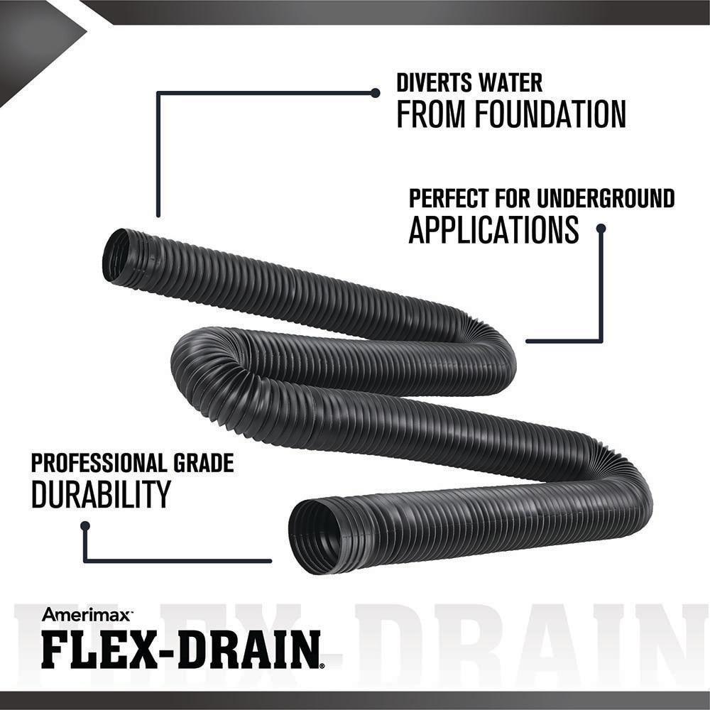 Flex-Drain 4'' X 12' Soild Drainage Pipe