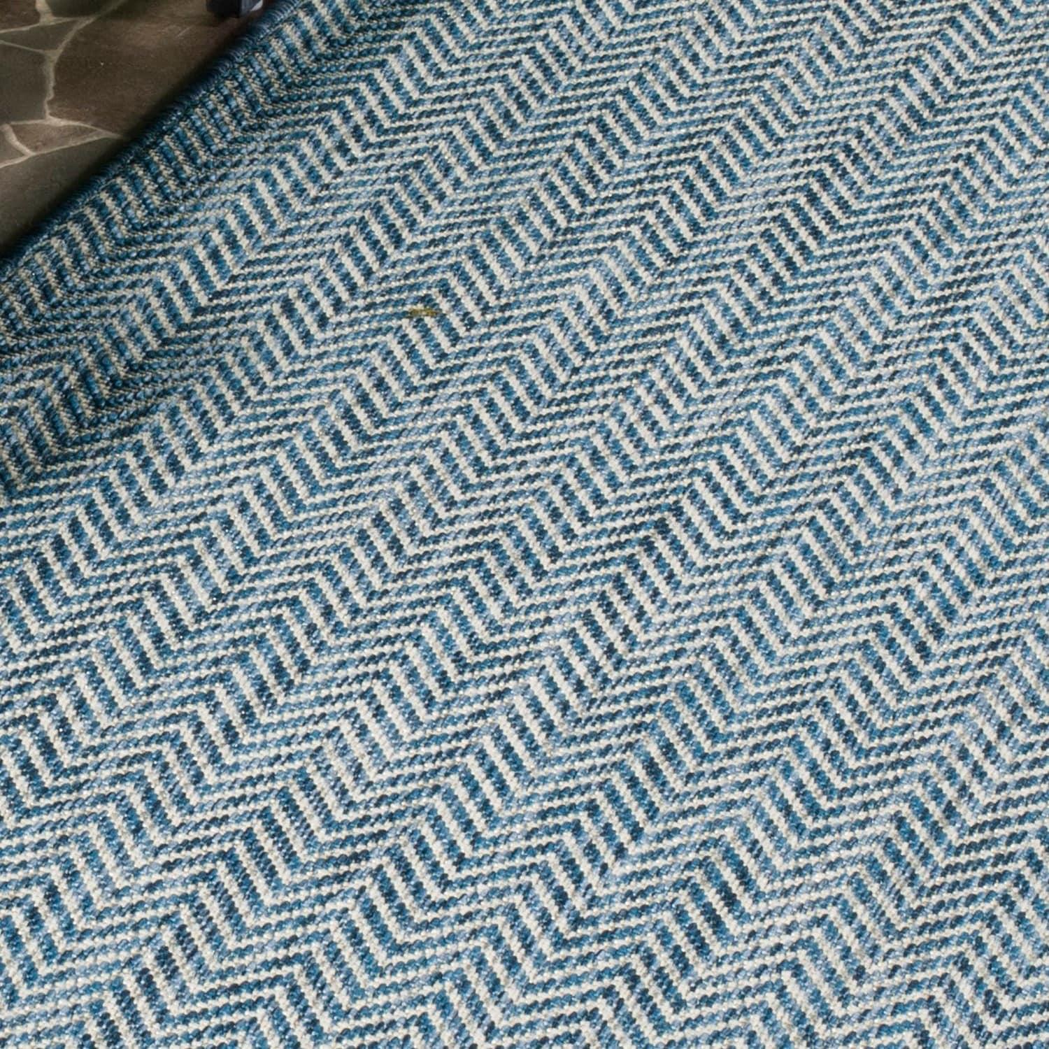 Safavieh Courtyard 2 X 22 (ft) Navy/Gray Indoor/Outdoor Solid Runner Rug