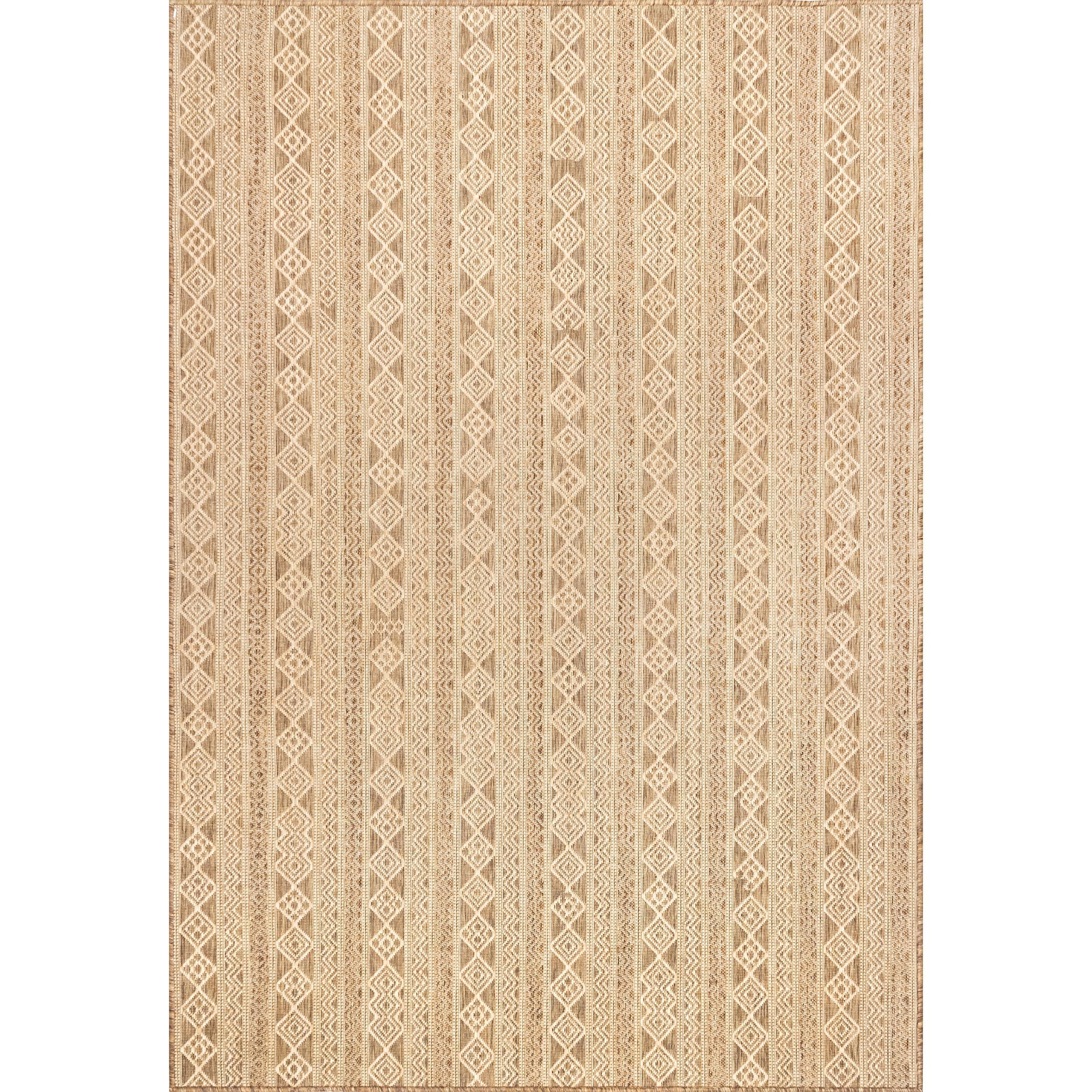 Devon Geometric Striped Indoor and Outdoor Area Rug - nuLOOM