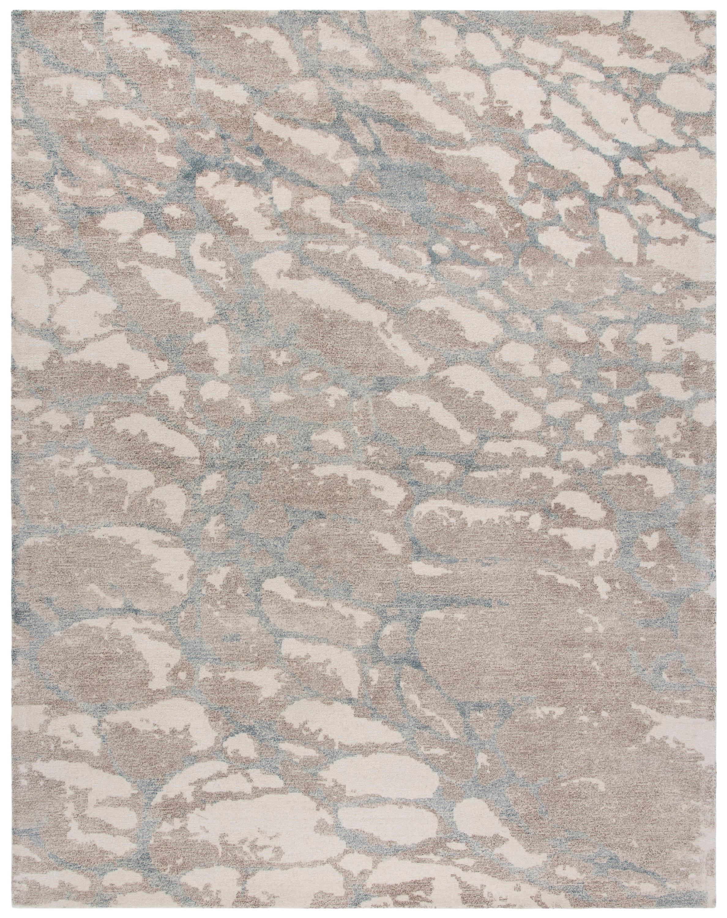 Restoration Vintage RVT112 Hand Tufted Indoor Area Rug - 8'x10' - Light Brown/Ivory - Safavieh