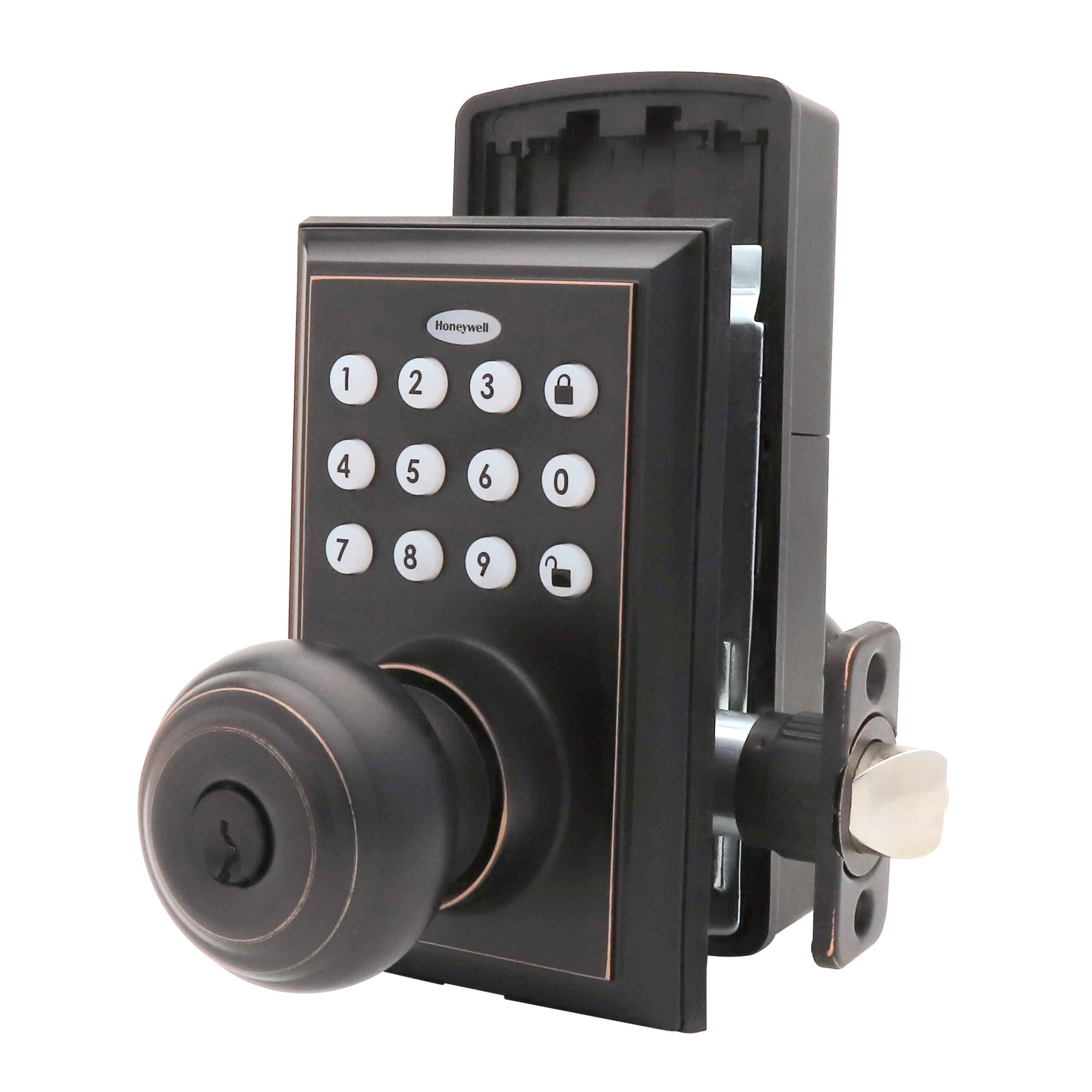 Honeywell Digital Door Lock with Keypad Set, Bluetooth Keypad Door Locks, Oil Rubbed Bronze Keypad Deadbolt for Secure Access, Convenient Entry and Enhanced Security, Model 8832401S