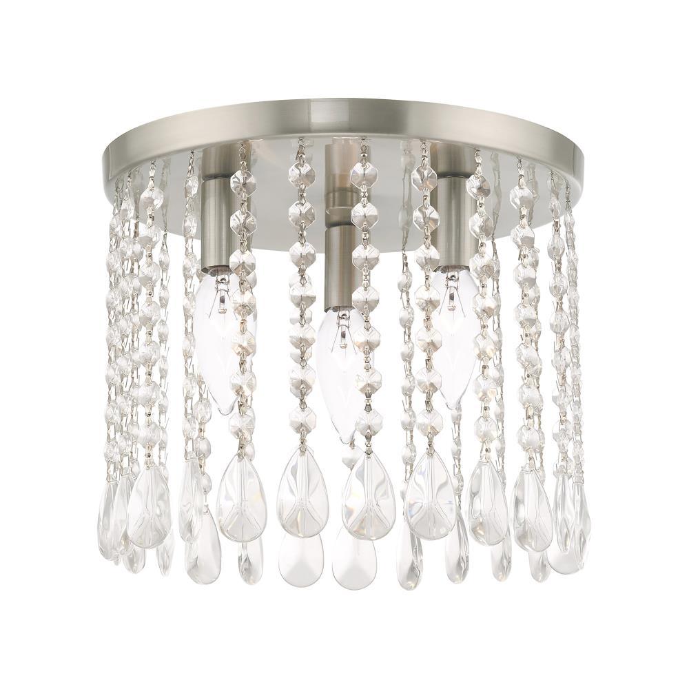 Livex Lighting - Elizabeth - 3 Light Flush Mount in Glam Style - 11 Inches wide