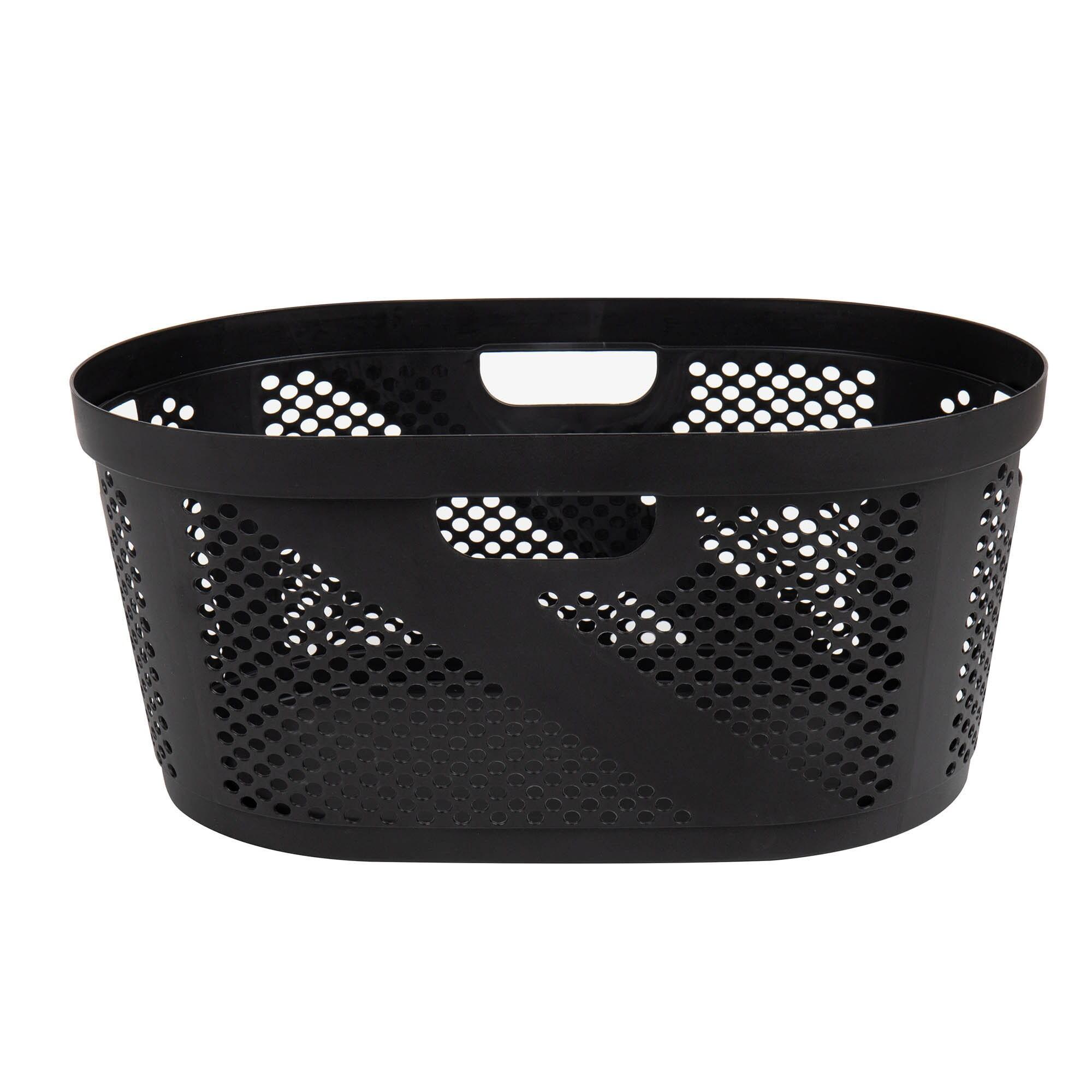 Mind Reader Mind Reader 40L Laundry Basket, Clothes Hamper, Ventilated, Plastic, 23"L x 14.5"W x 10.5"H, 2 Pack (Set of 2)
