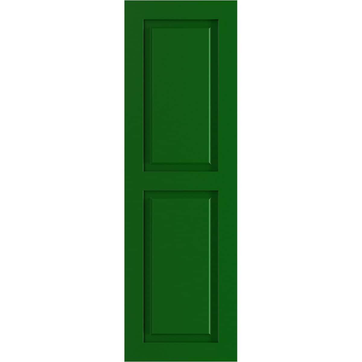 True Fit PVC Two Equal Raised Panel Shutters