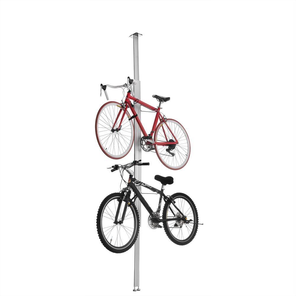 Leisure Sports Aluminum Bike Storage Rack with Tension Mount for Two Bicycles