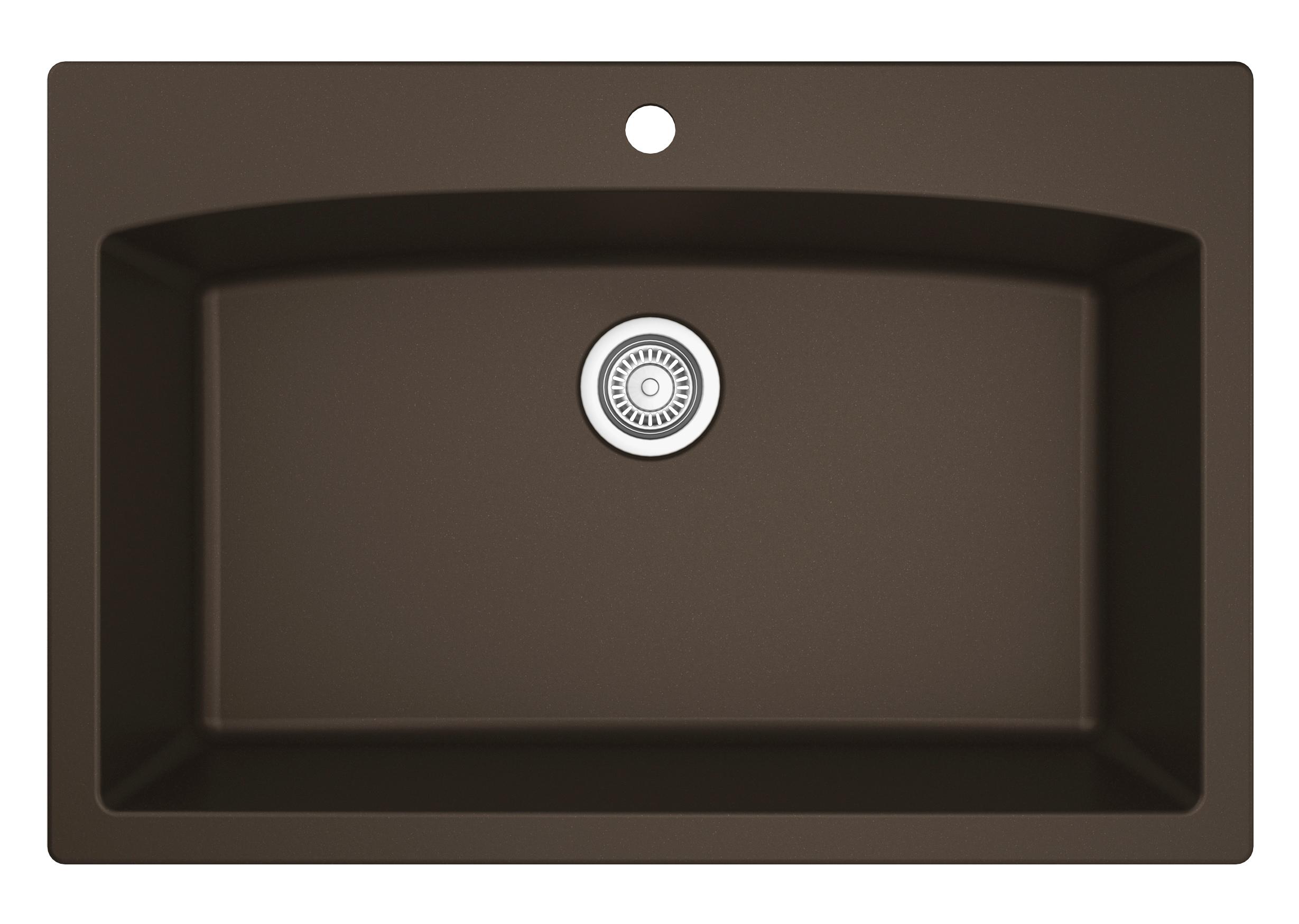 Karran Drop-in Quartz Composite 33'' X 22'' 1-Hole Single Bowl Kitchen Sink