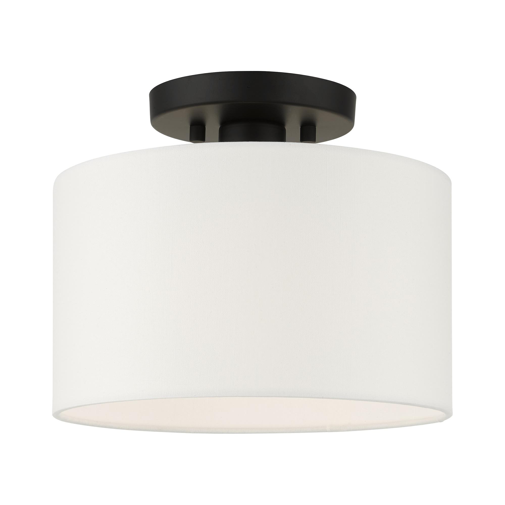 Livex Lighting Clark 1 - Light Semi-Flush Mount in  Black