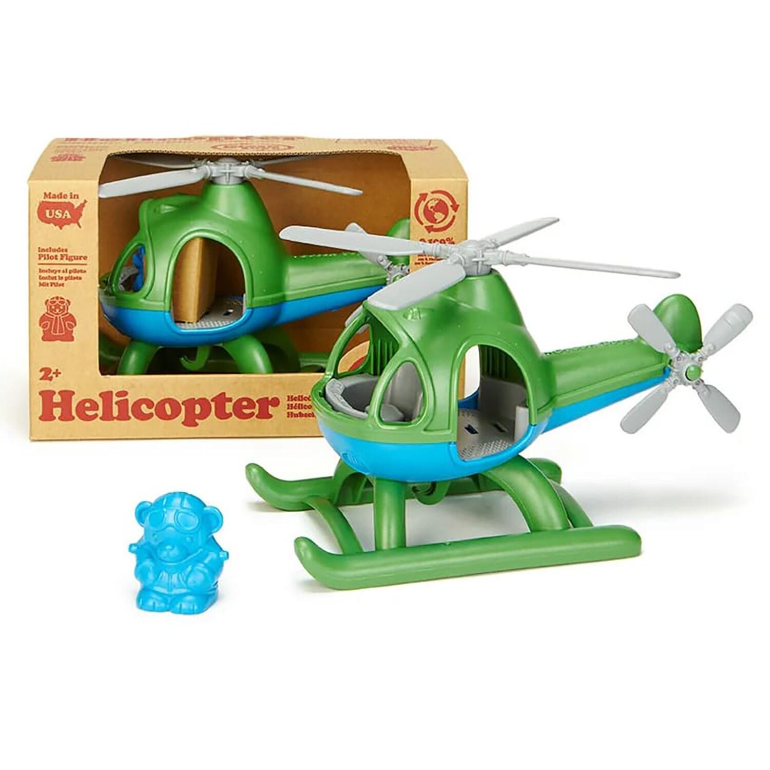 Green Toys Helicopter, Green/Blue
