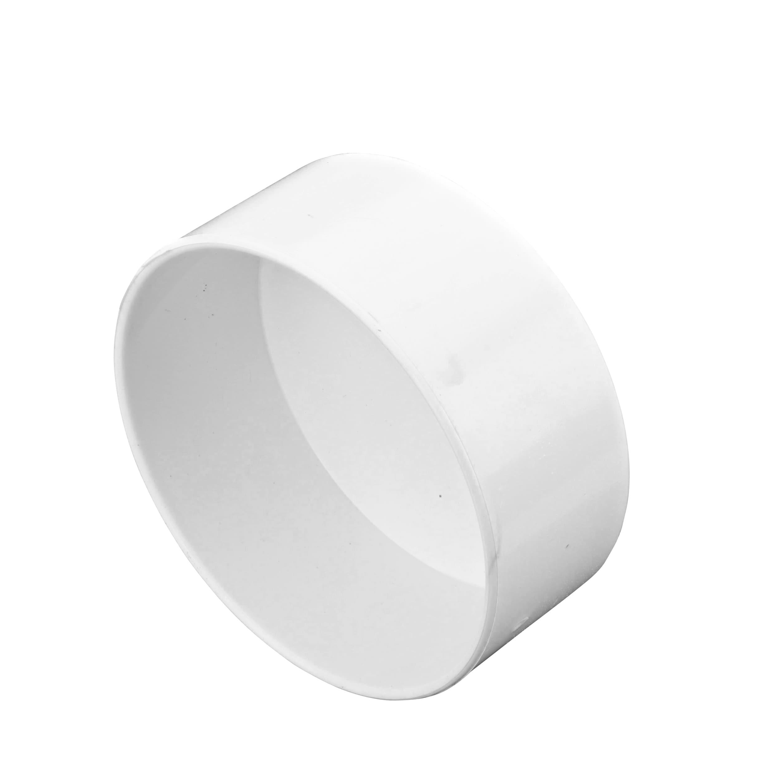 NDS 4P06 PVC SD Cap, 4-Inch, Makes Solvent-Weld Connections, for Use with 4-Inch Sewer and Drain Pipe, White