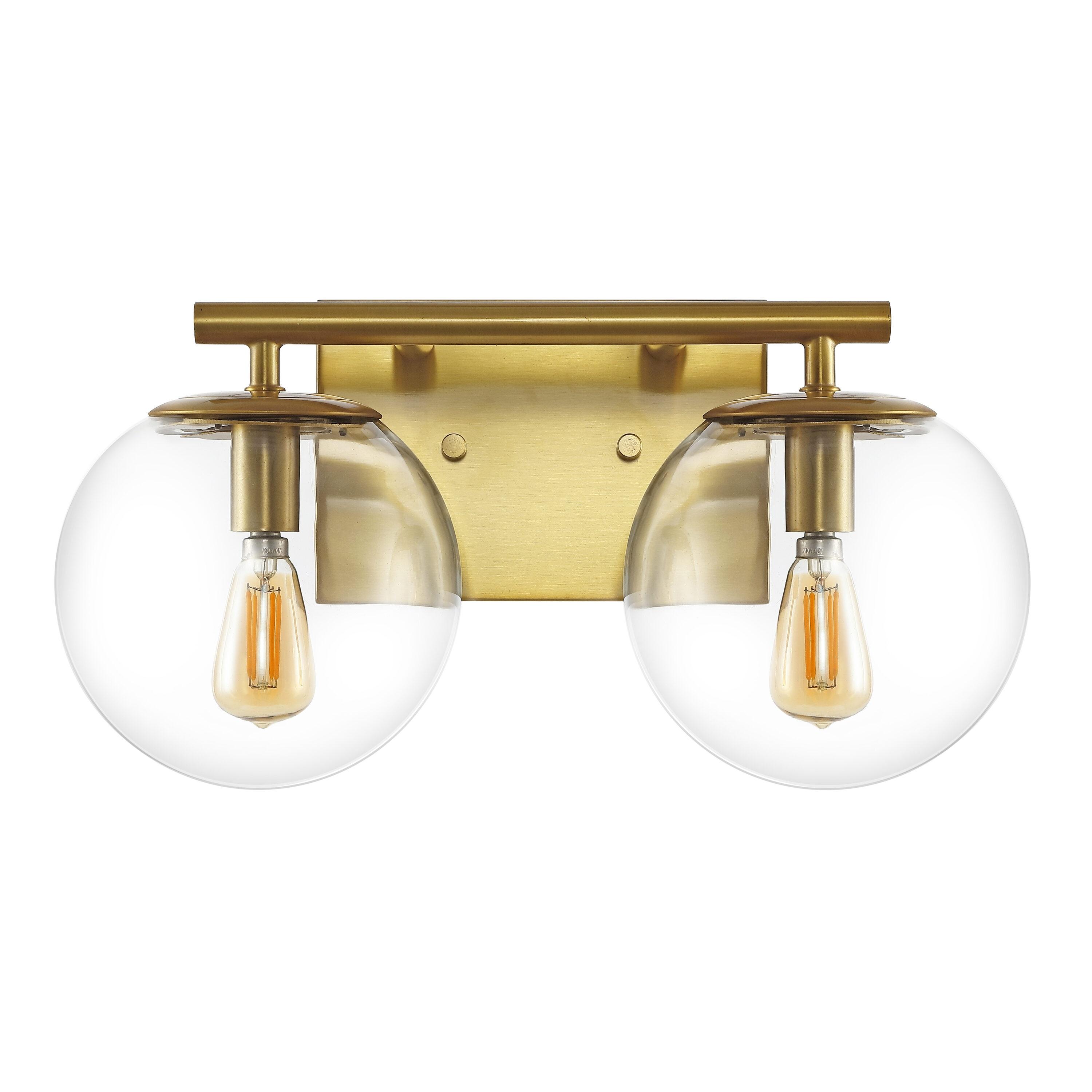 Severa 2 Light 14" Wall Sconce - SCN4125 - Brass - Safavieh