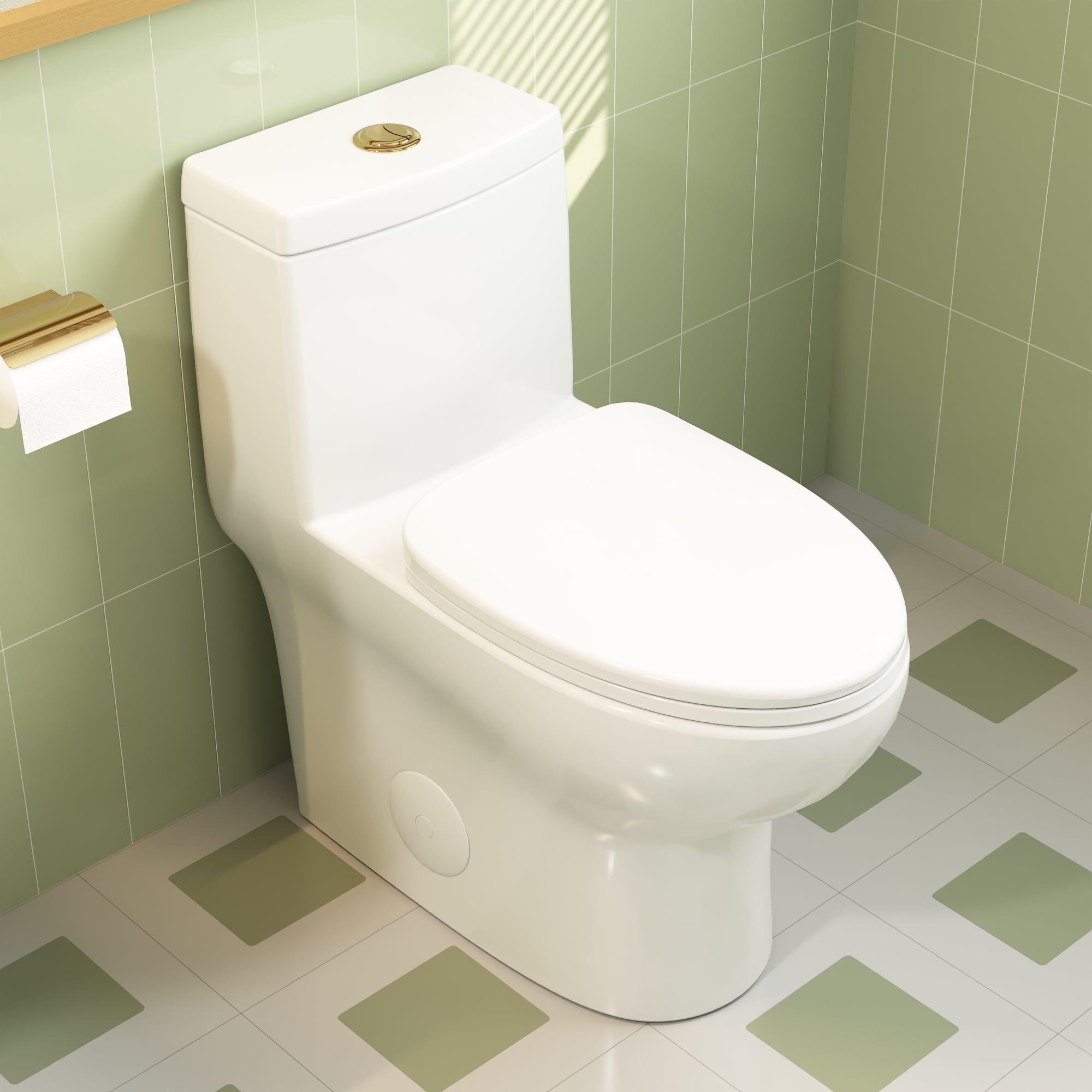 Ally Standard Bathroom Toielt, Modern Toilet with Comfort Chair Height Floor Mounted(Seat Included)