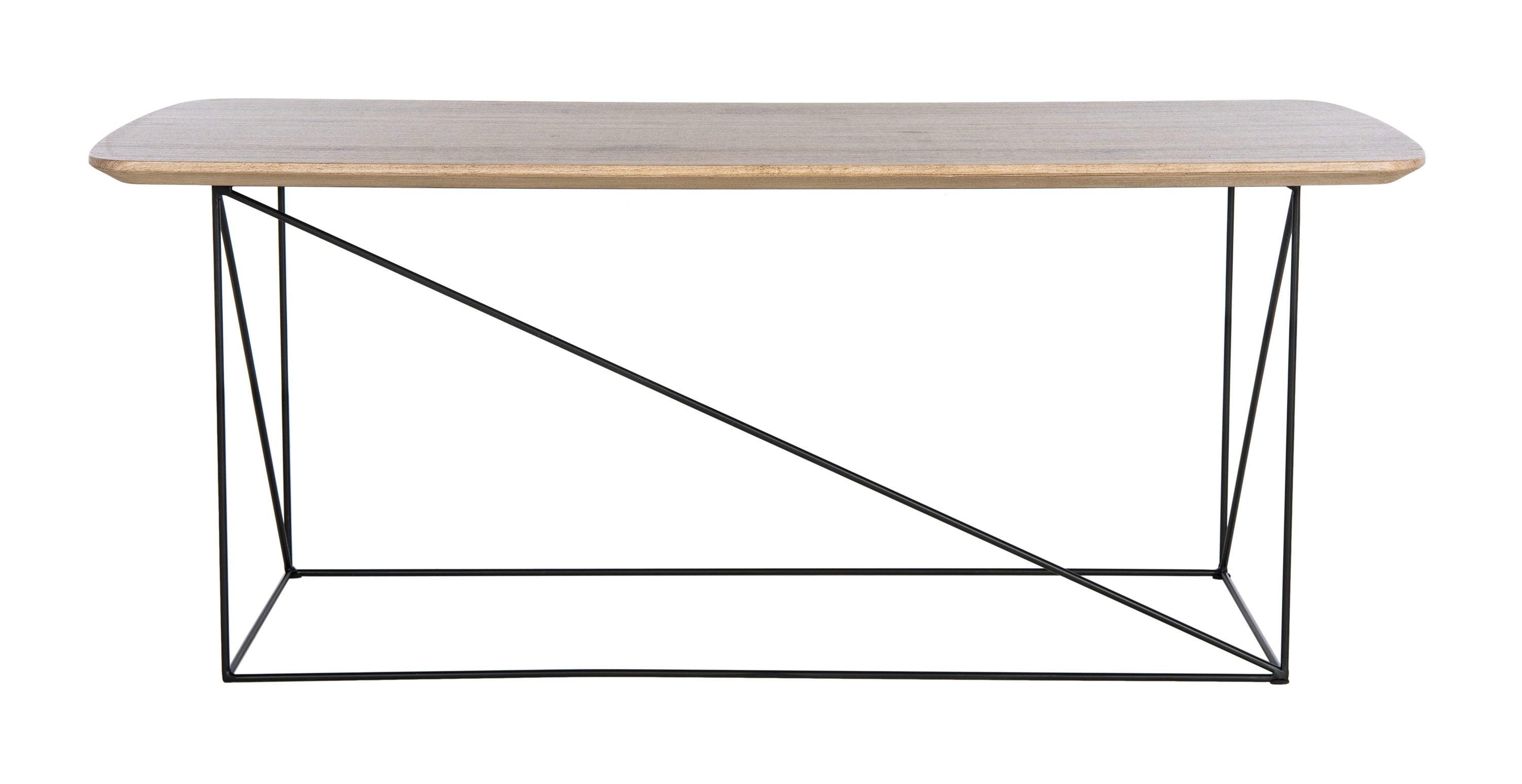 Rylee Rectangle Coffee Table - Taupe Brown/Black - Safavieh