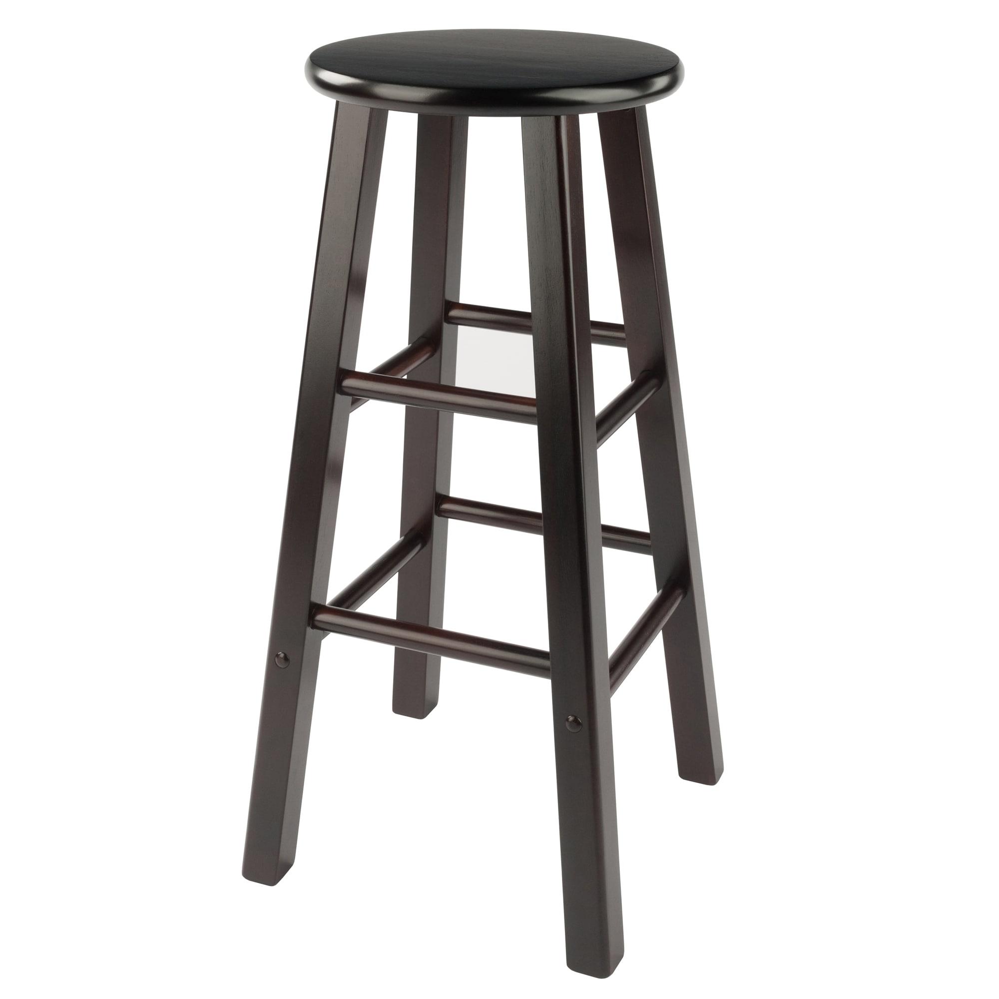 29" 2pc Element Barstools Espresso - Winsome: Solid Wood, High Stools, 220lbs Capacity