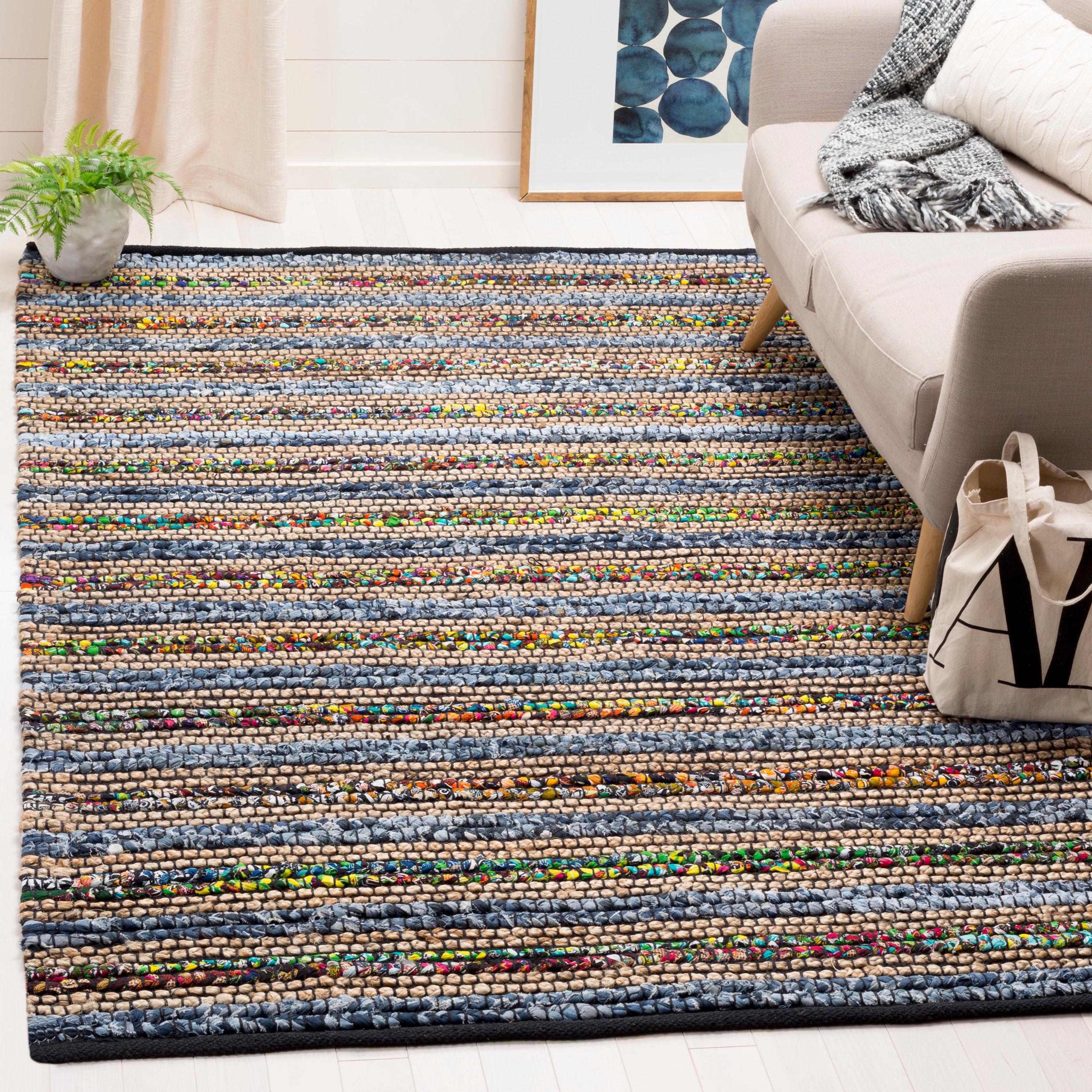 Cape Cod CAP361 Hand Woven Area Rug - Blue/Multi - 5'x8' - Safavieh.