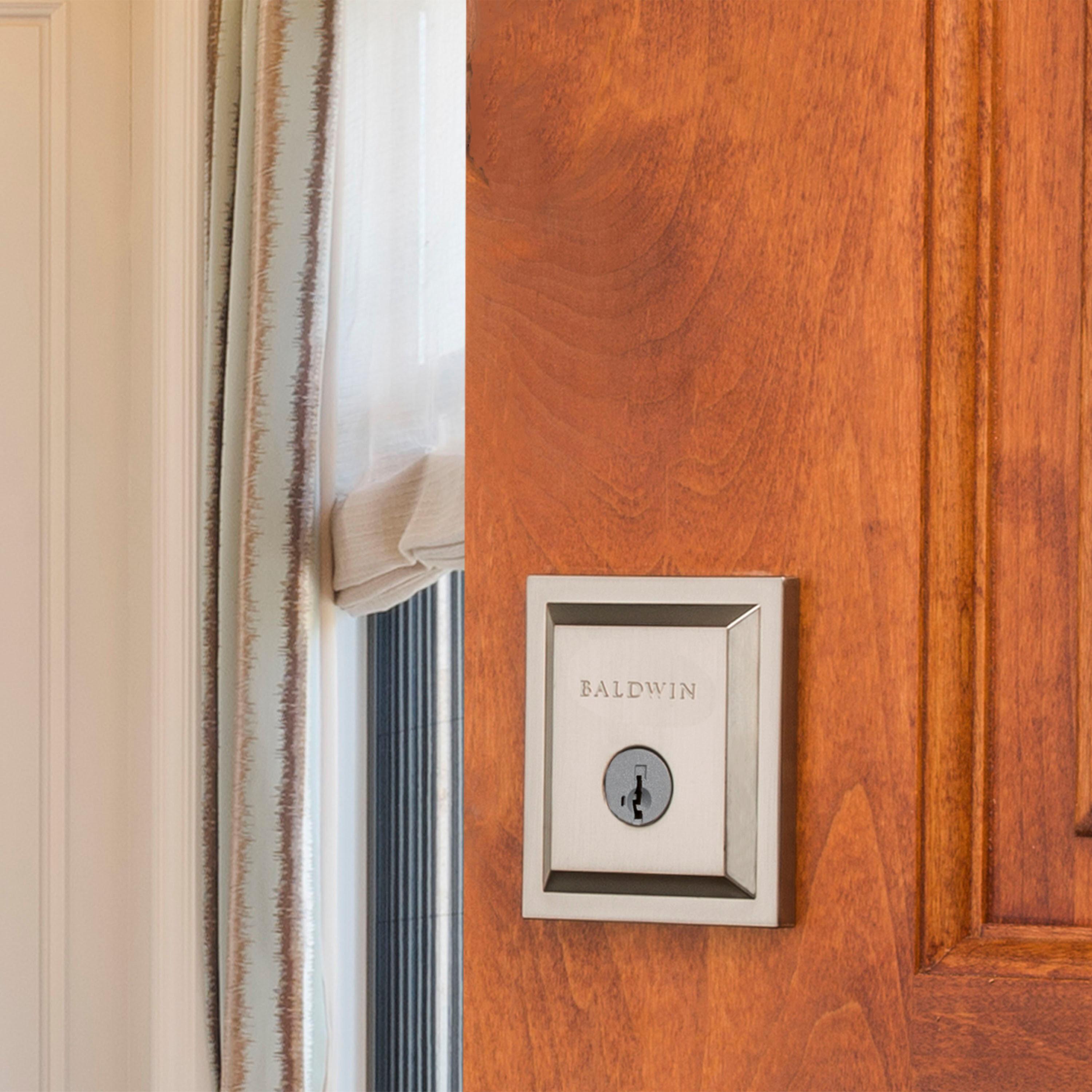 Baldwin 380SLB15SMTCPRCAL Torrey Pines 380 Rectangular Low Profile Single Cylinder Deadbolt with SmartKey
