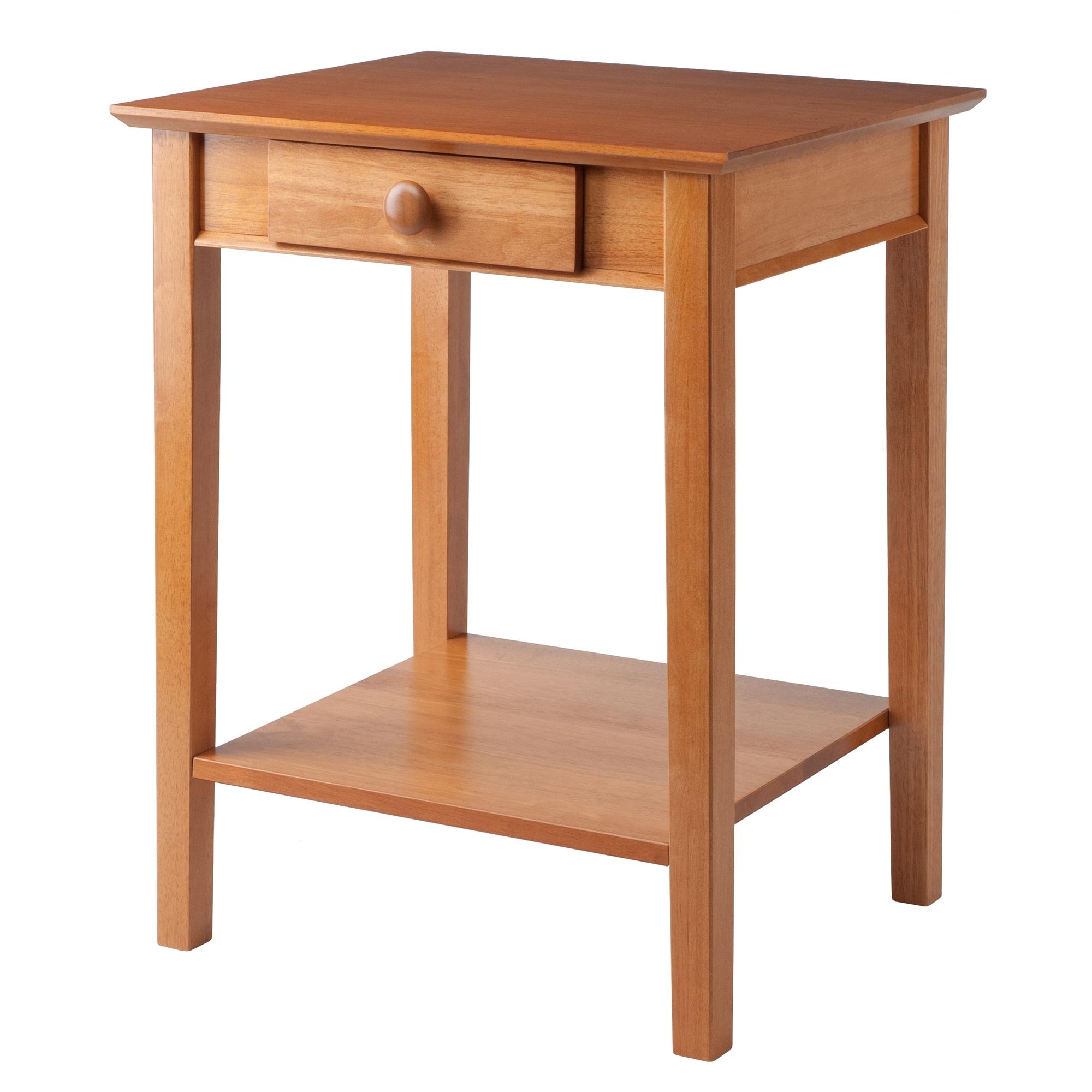 Winsome Studio End / Printer Table Honey: Wood Composite Stand with Drawer, Living Room Accent