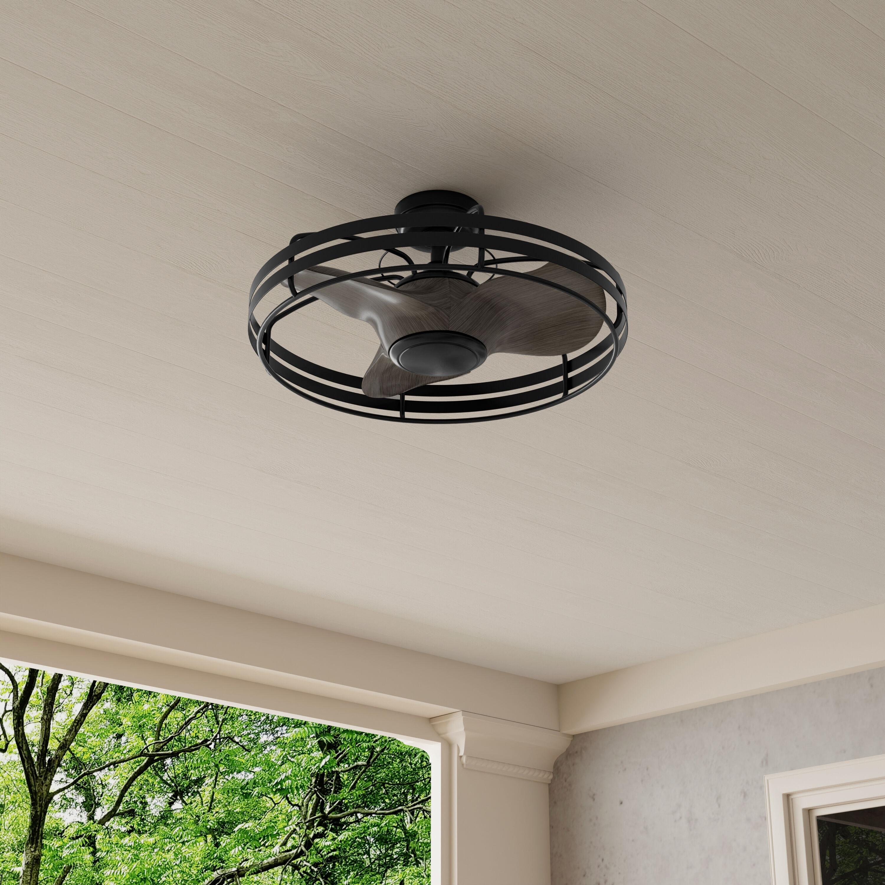 Bastrop Collection 26 in. Three-Blade Matte Black Transitional Ceiling Fan with 3 Speed Remote Control