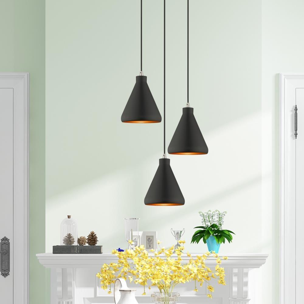 Livex Lighting Metal Shade 1 - Light Chandelier in  Black