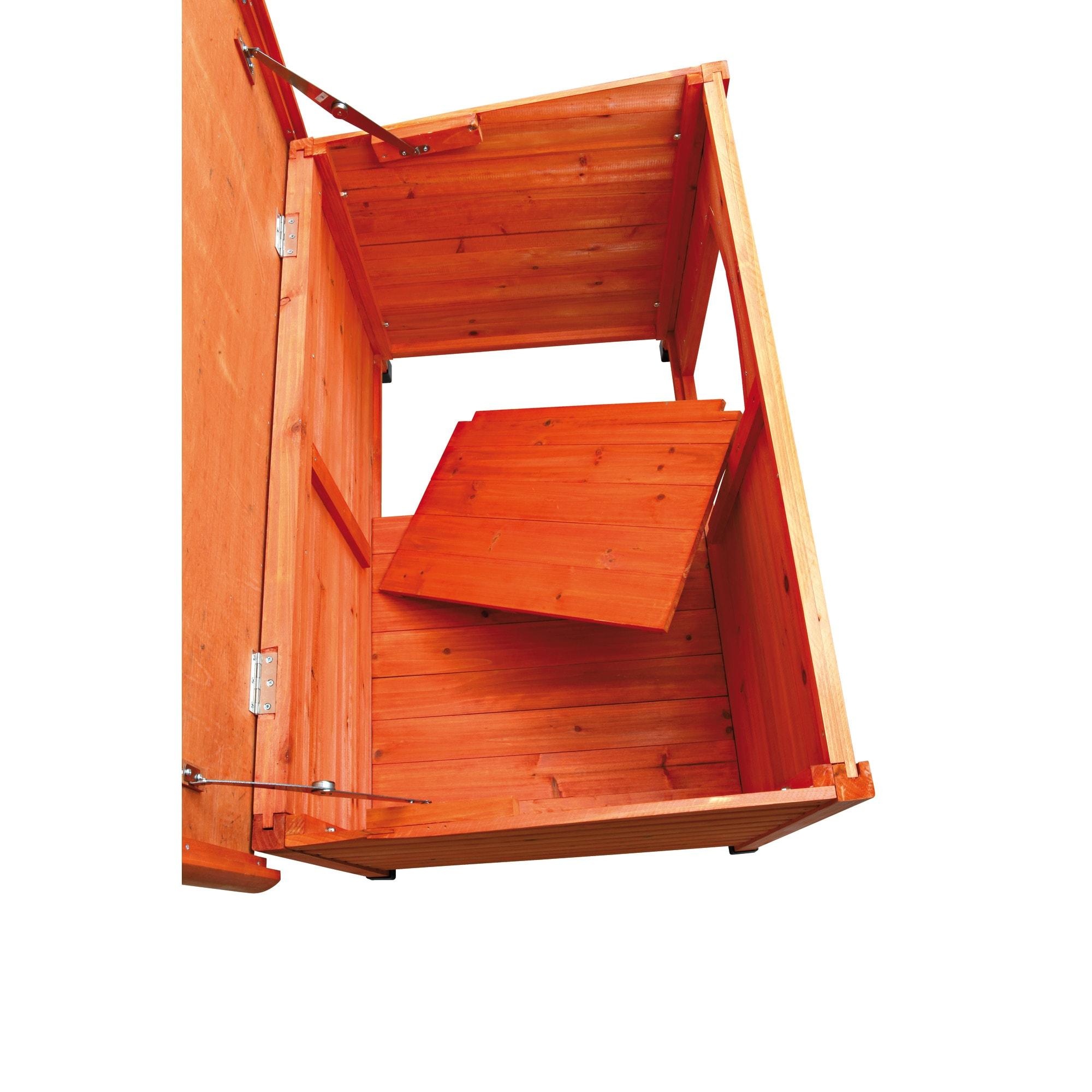 TRIXIE TRIXIE natura Classic Dog House, Flat Hinged Roof, Adjustable Legs, Elevated Pet Shelter