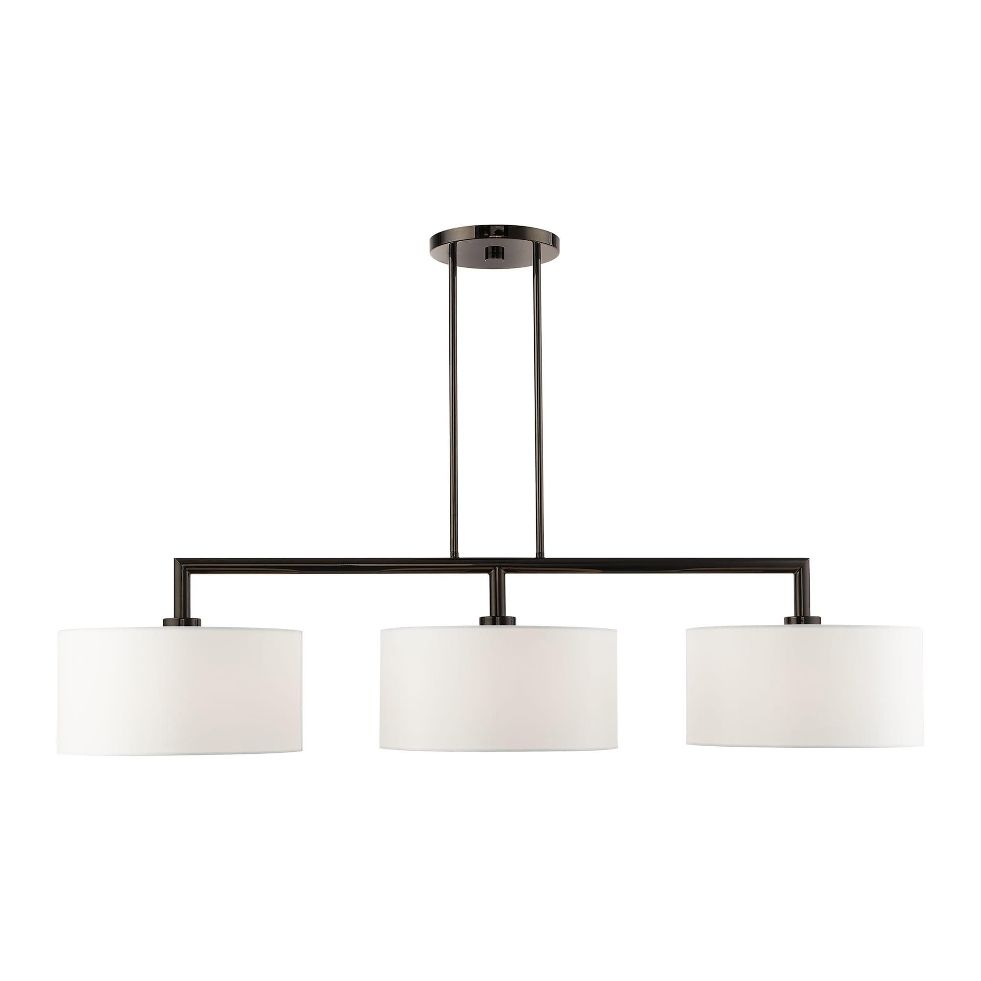 Livex Lighting Meridian 3 - Light Chandelier in  Black Chrome