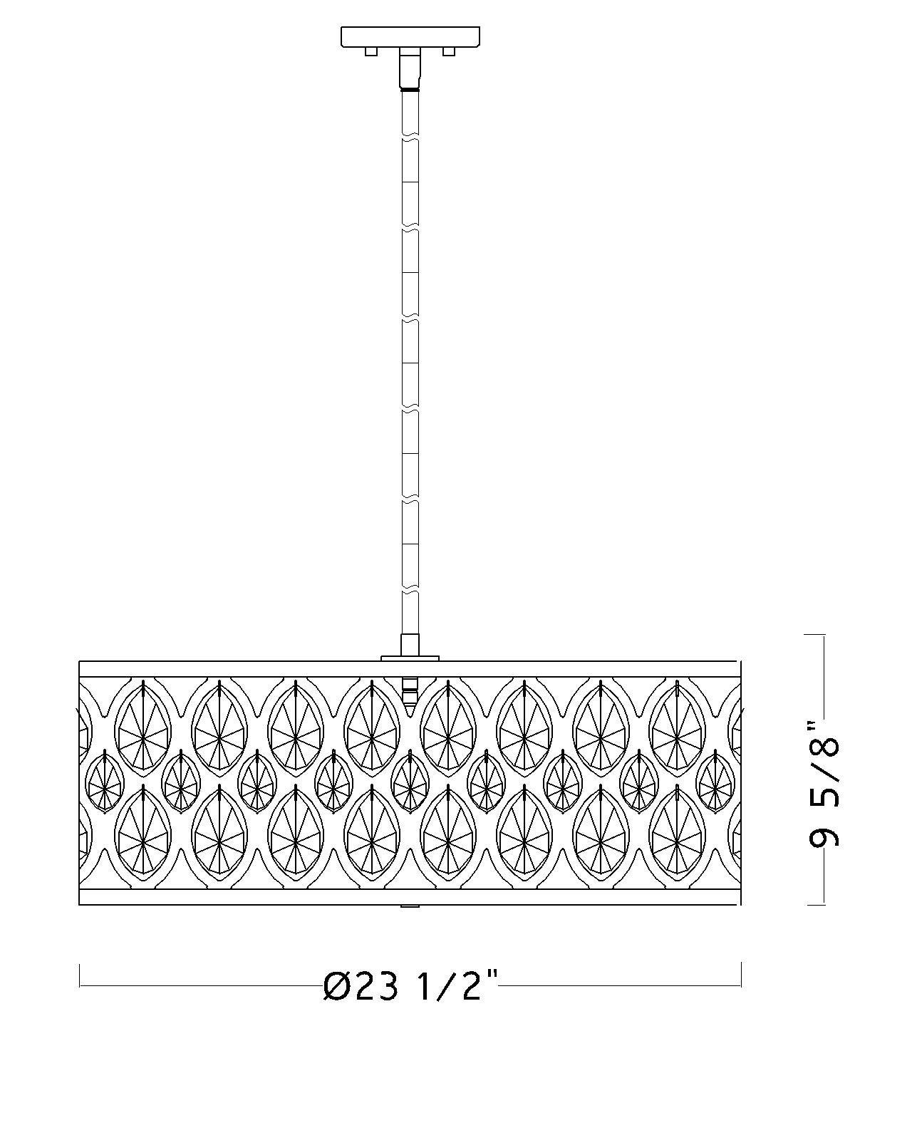 Z-Lite Dealey 6 - Light Chandelier in  Matte Black