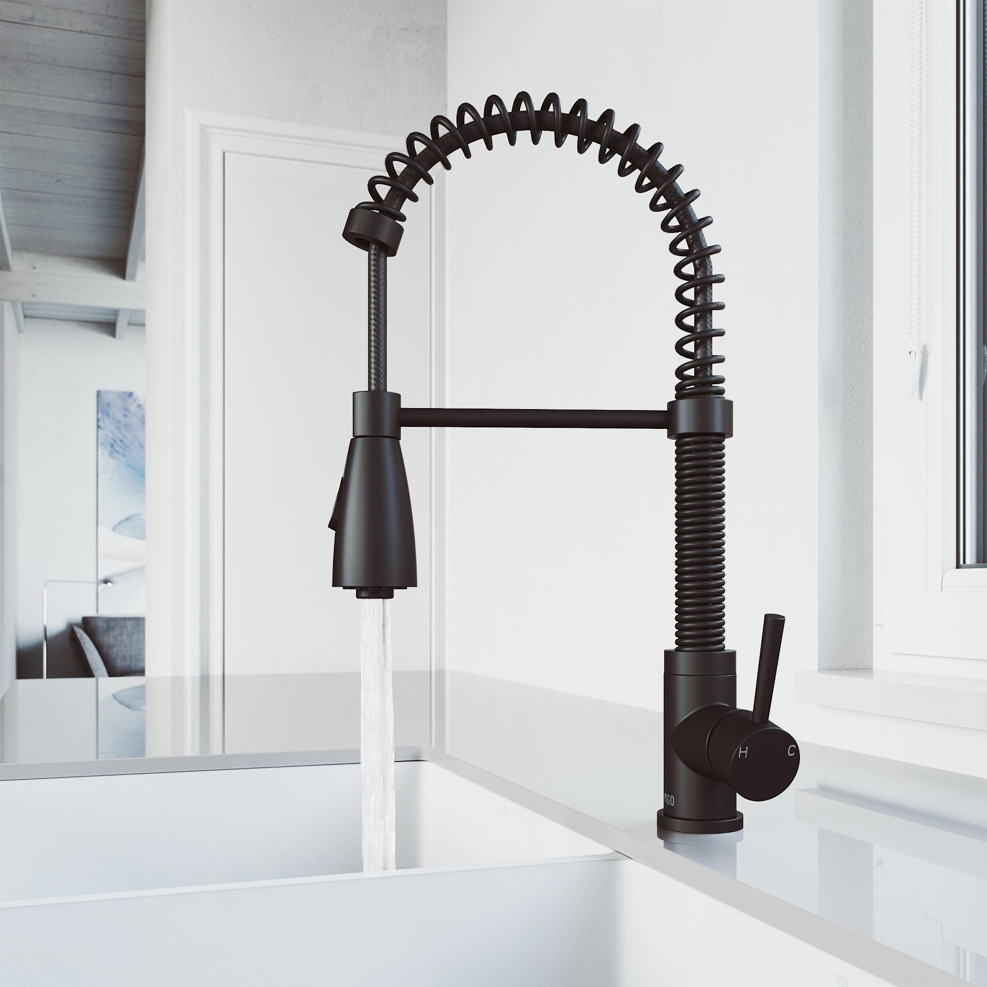Brant 19 H 1-handle Pull-Down 2-Function Sprayer Kitchen Faucet