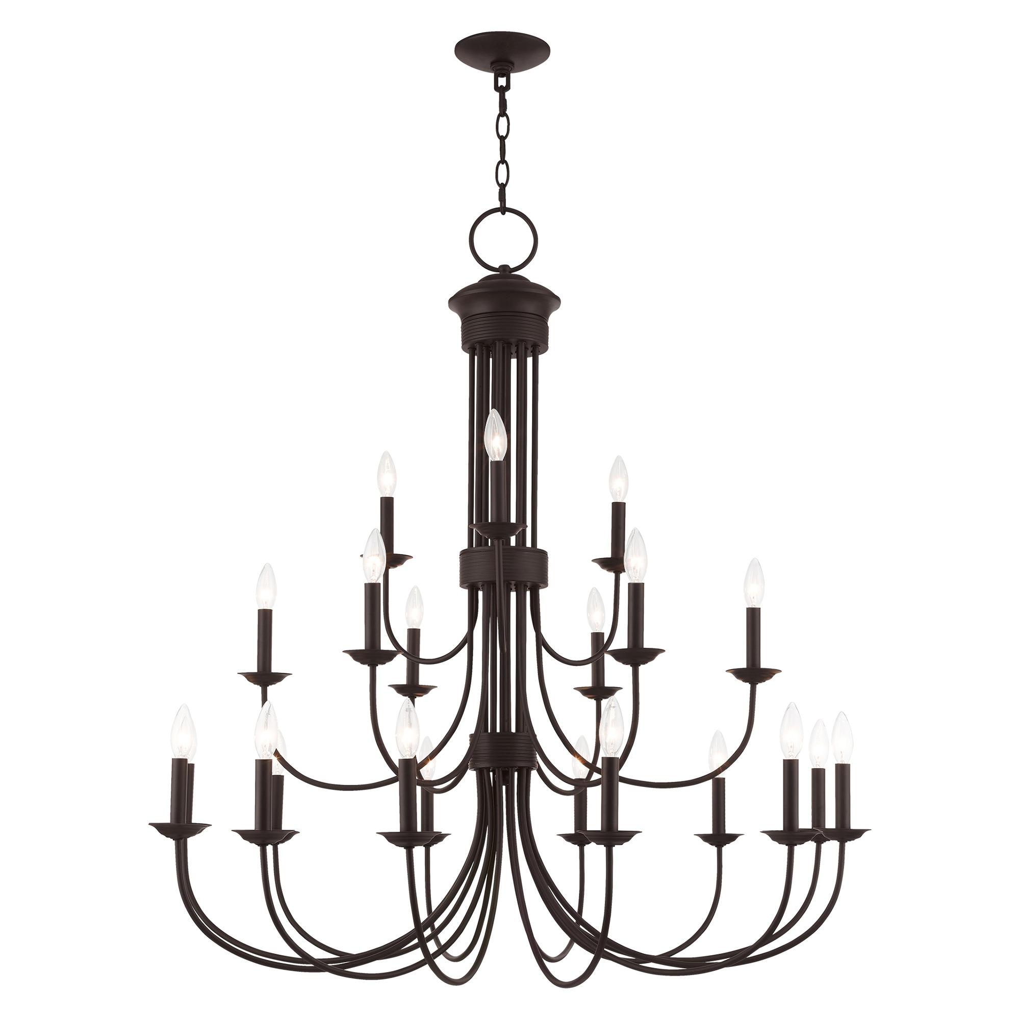 Livex Lighting Estate 21 - Light Chandelier in  Bronze