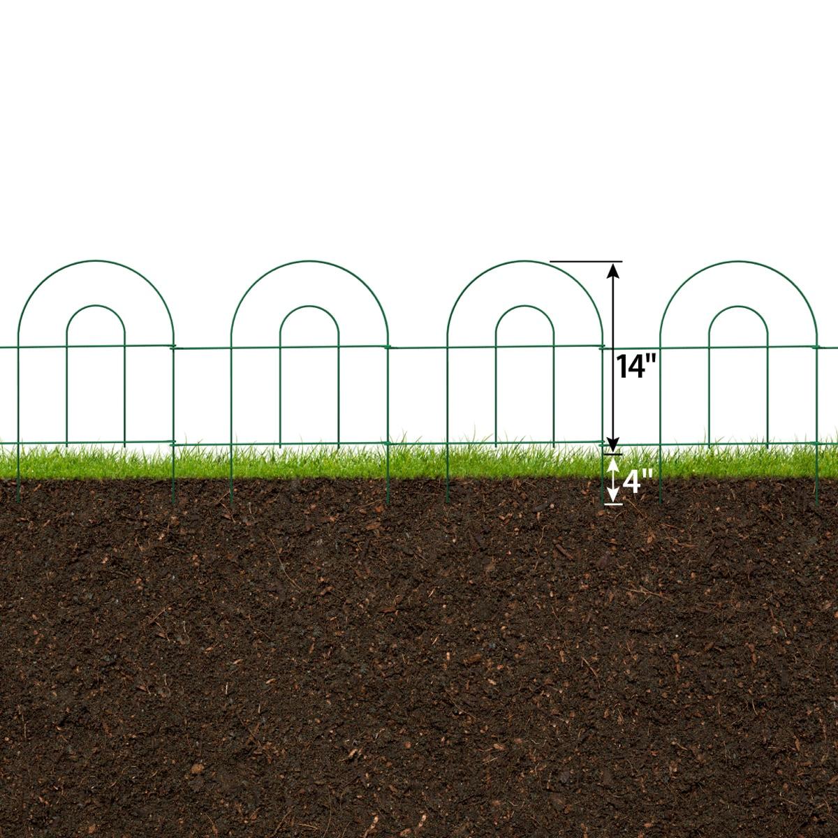 Garden Zone 18'' H x 96'' W Metal Border Fencing