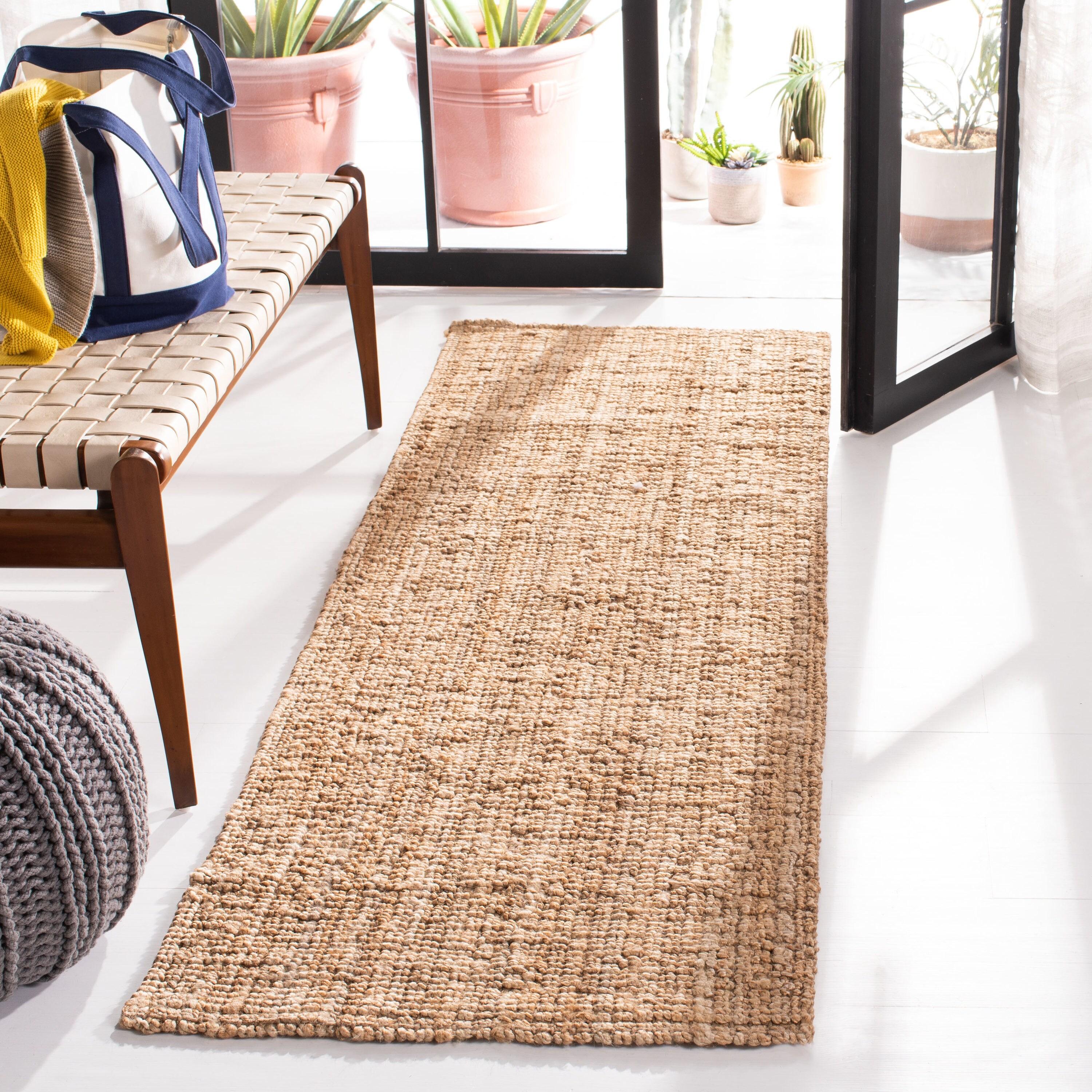 Natural Fiber NFB119 Hand Loomed Runner Rug - Beige - 2'3"x13' - Safavieh.