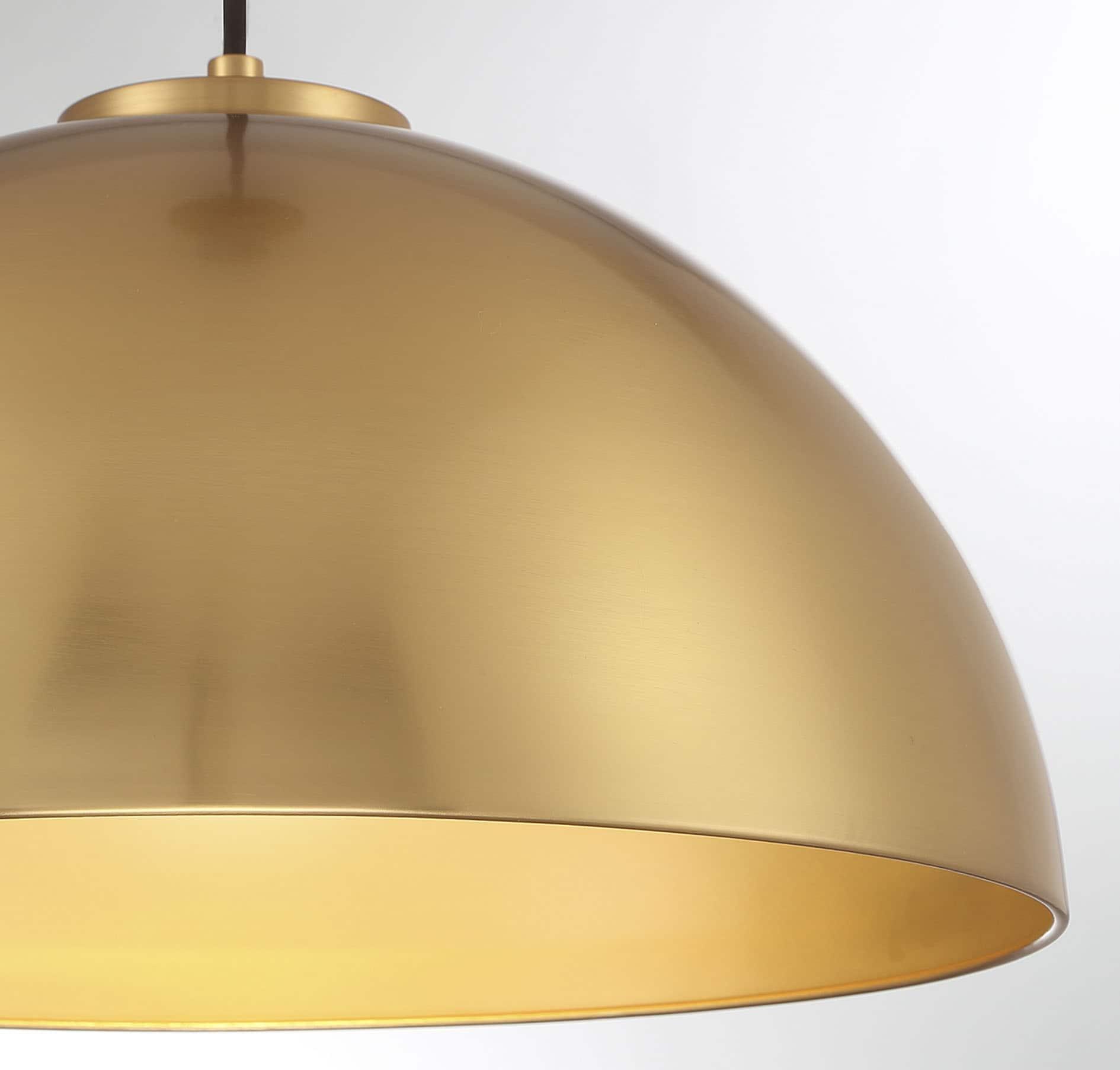 Trade Winds Hazel 1-Light Pendant in Natural Brass
