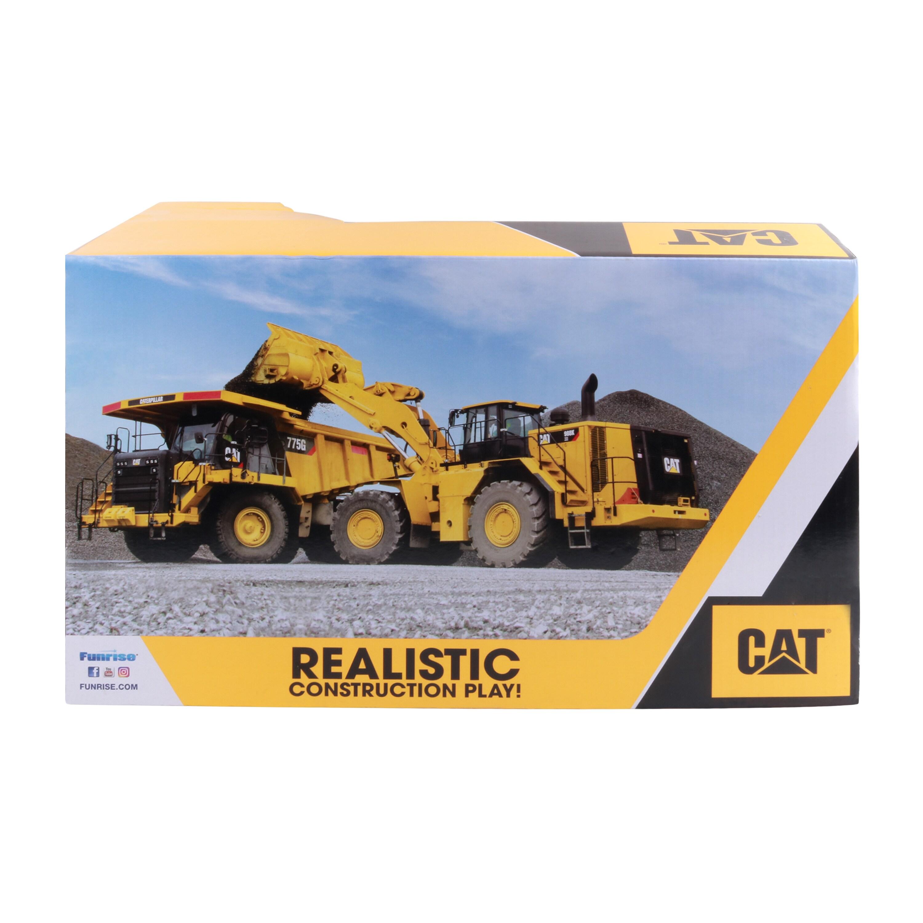 Heavy-Duty Yellow and Black Steel Excavator Toy