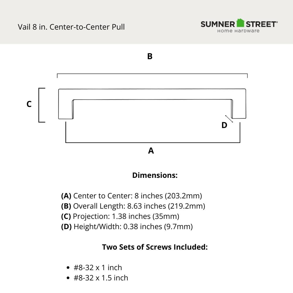 Vail 8" Center to Center Bar Pull