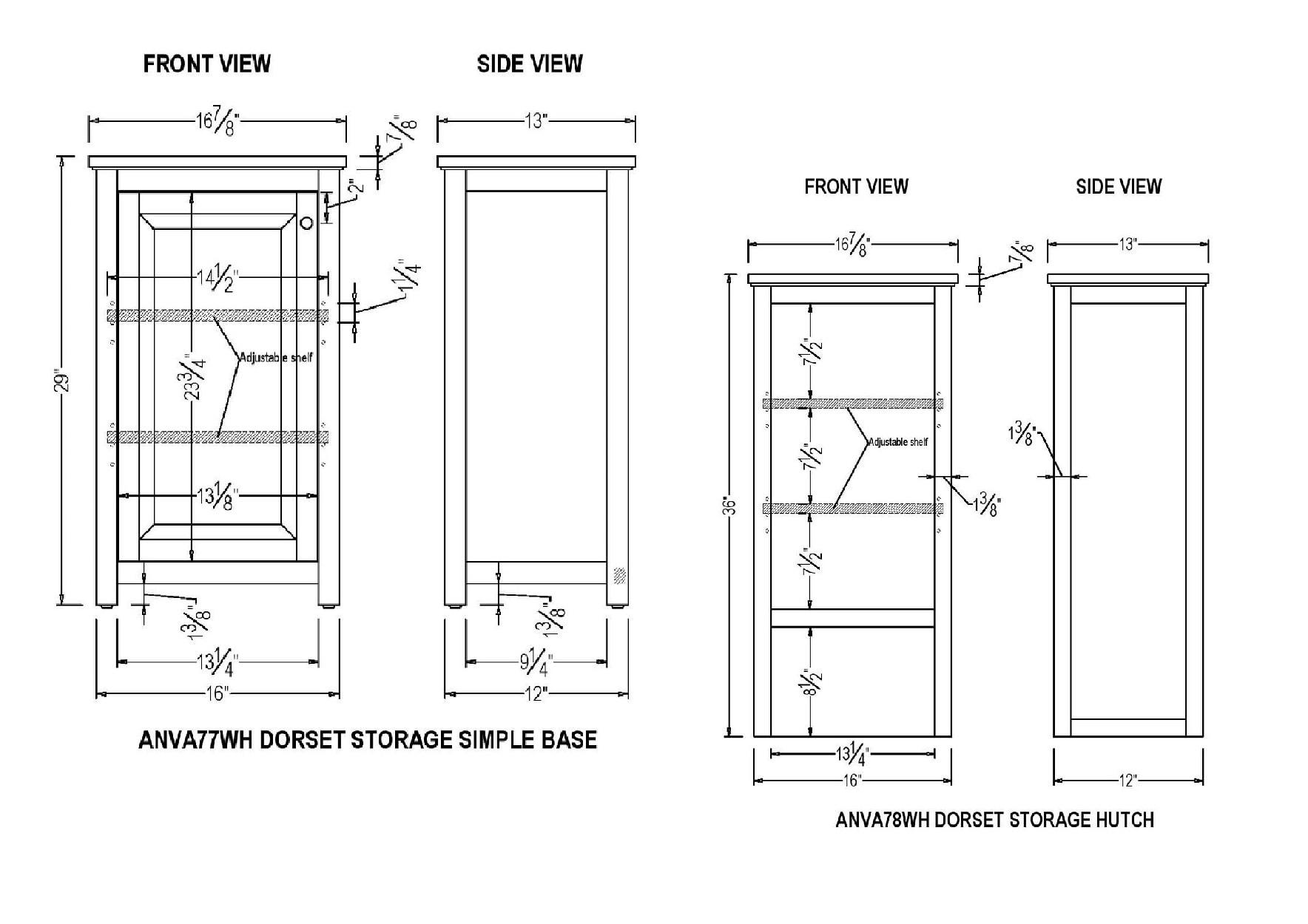 Dorset Bathroom Storage Tower with Open Upper Shelves and Lower Cabinet - Alaterre Furniture