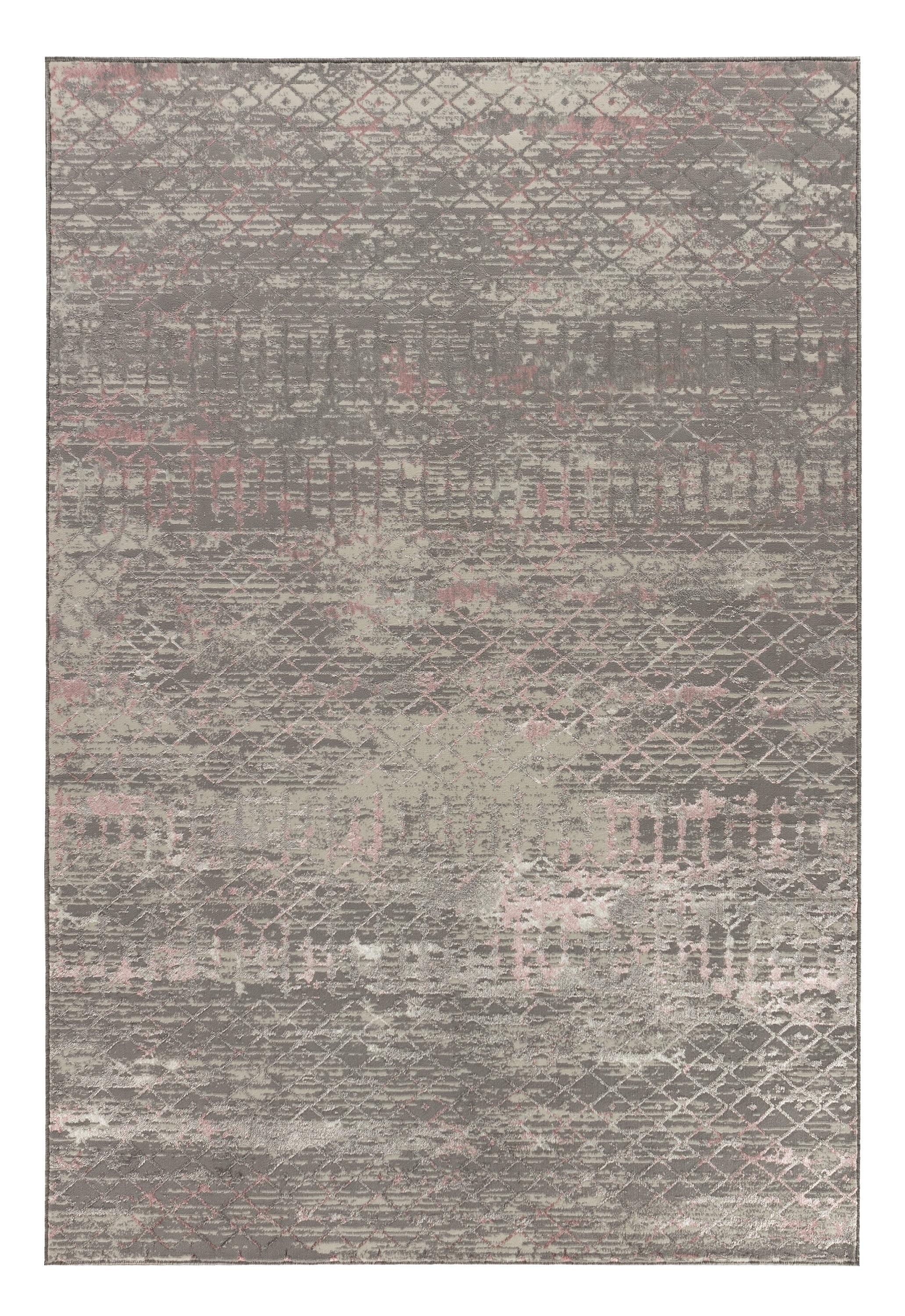 Maz Collection Abstract Cream and Brown Area Rug - 2' x 3'