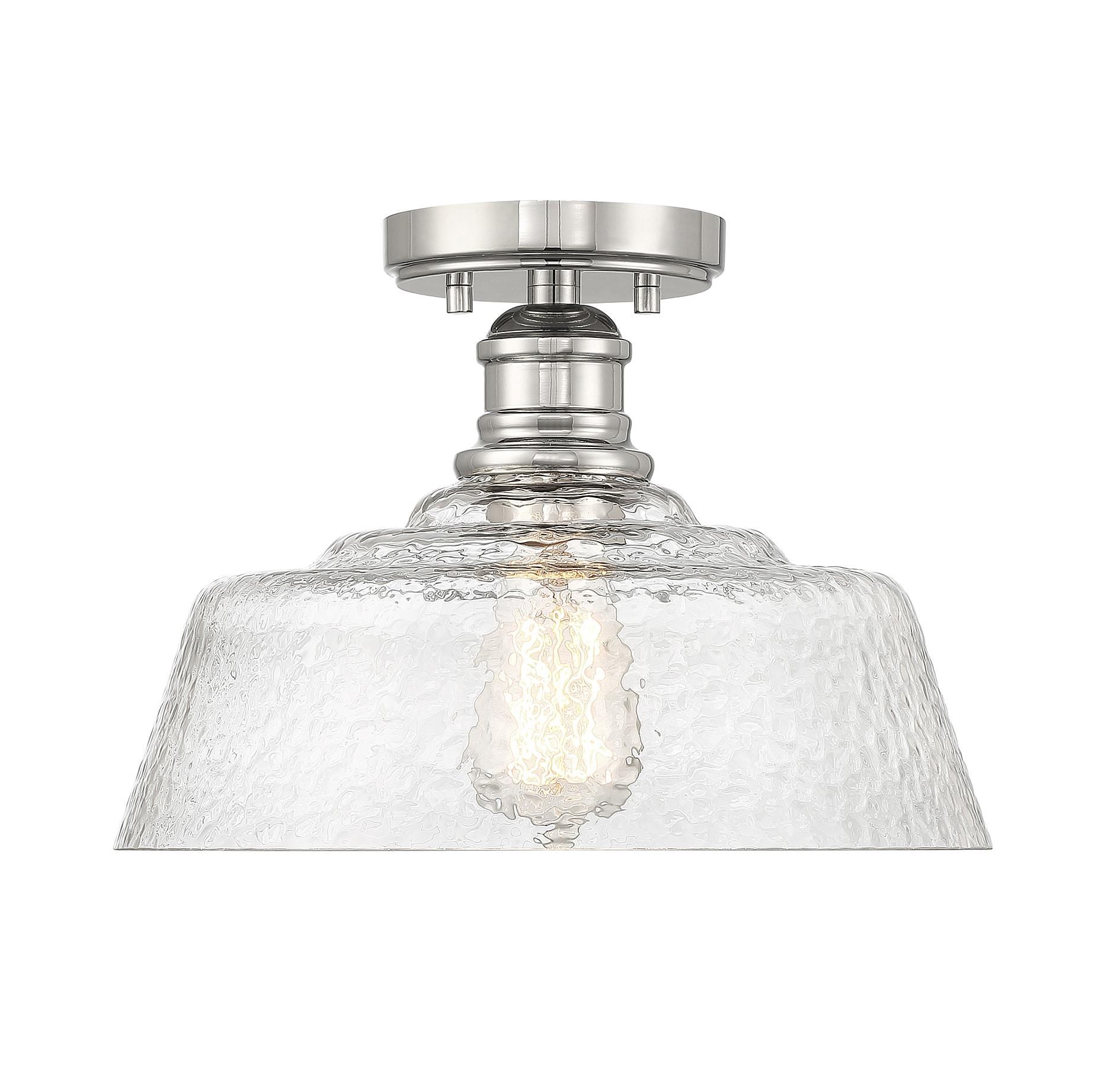 Trade Winds Finn 1-Light Ceiling Light in Polished Nickel