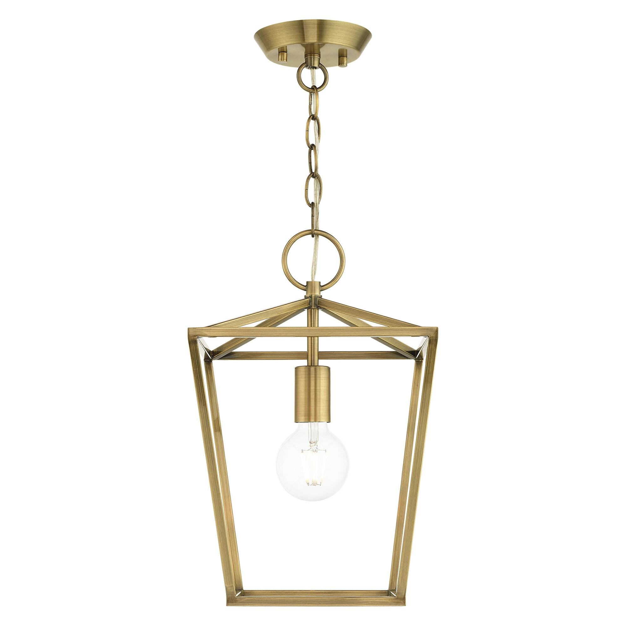 10 Sq. inch 1 Light Convertible Lantern Pendant Lighting Fixture