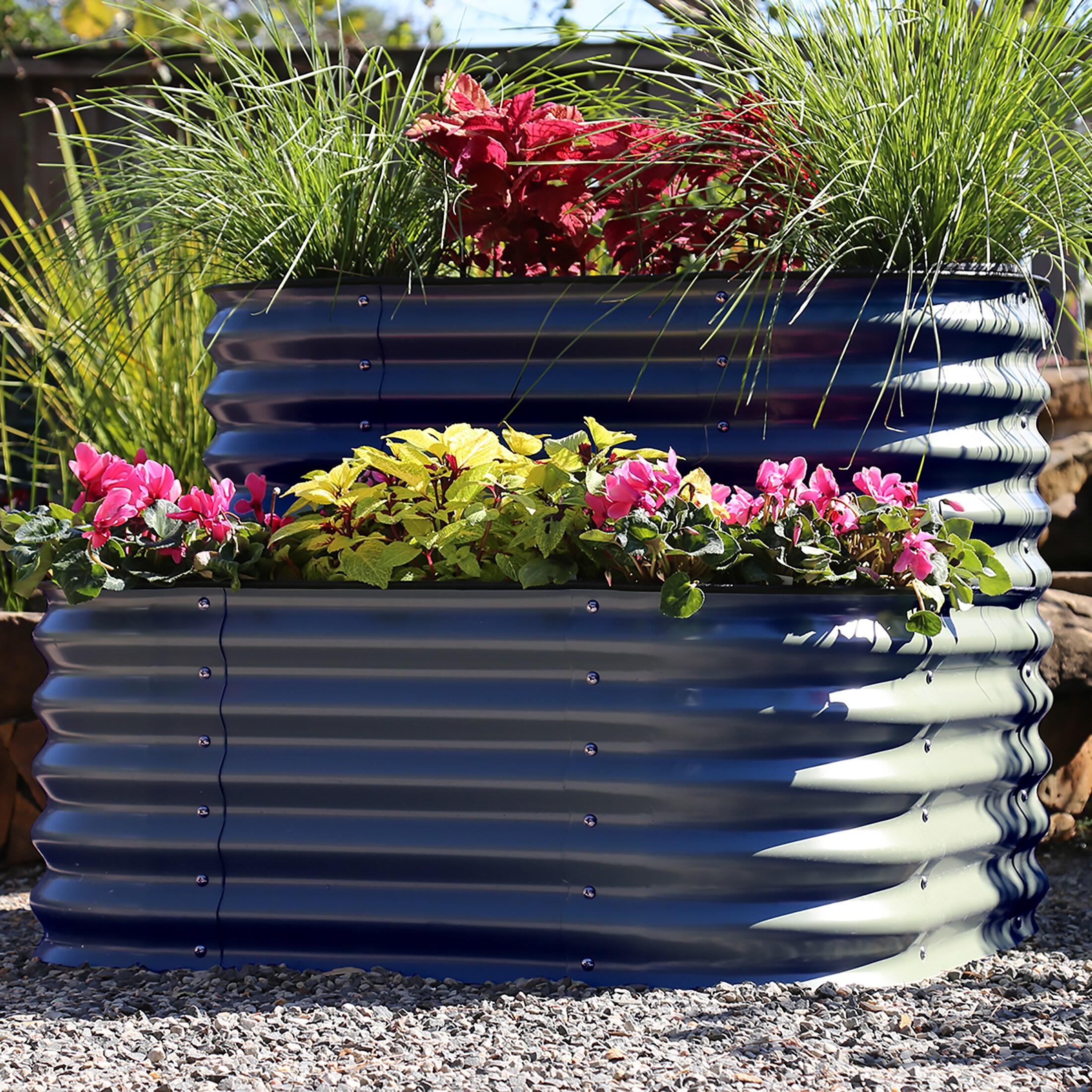 Cascading Metal Outdoor Raised Garden Bed