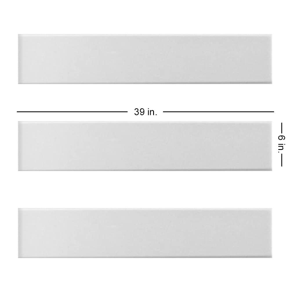 WP08 - Foam Wood Ceiling Planks 39 in x 6 in Plain White (19.5 Sq.ft / Pack) - 12 Pieces