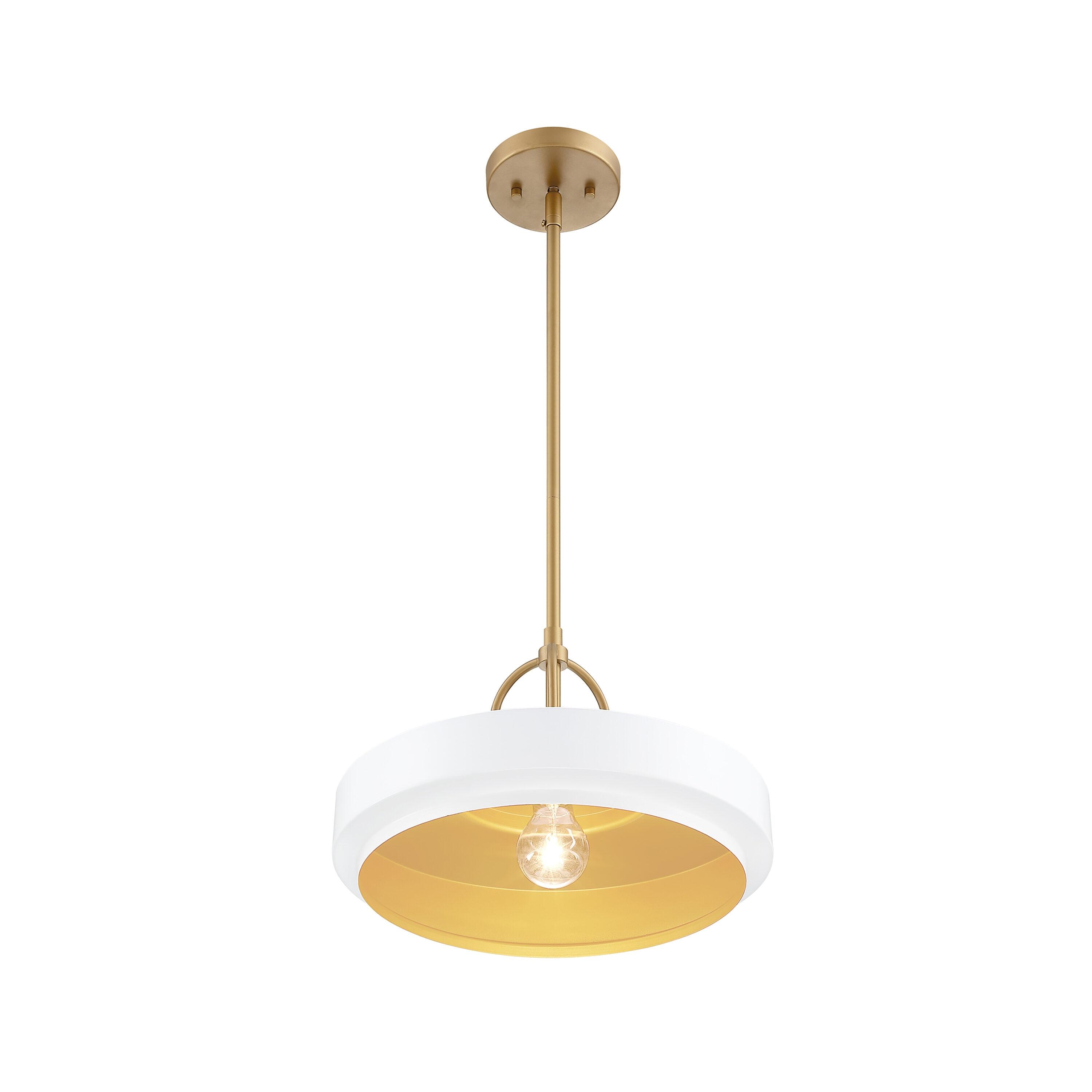 Designers Fountain Odea 14 inch 1-Light Matte White Transitional Pendant Light, D295M-14P-MW