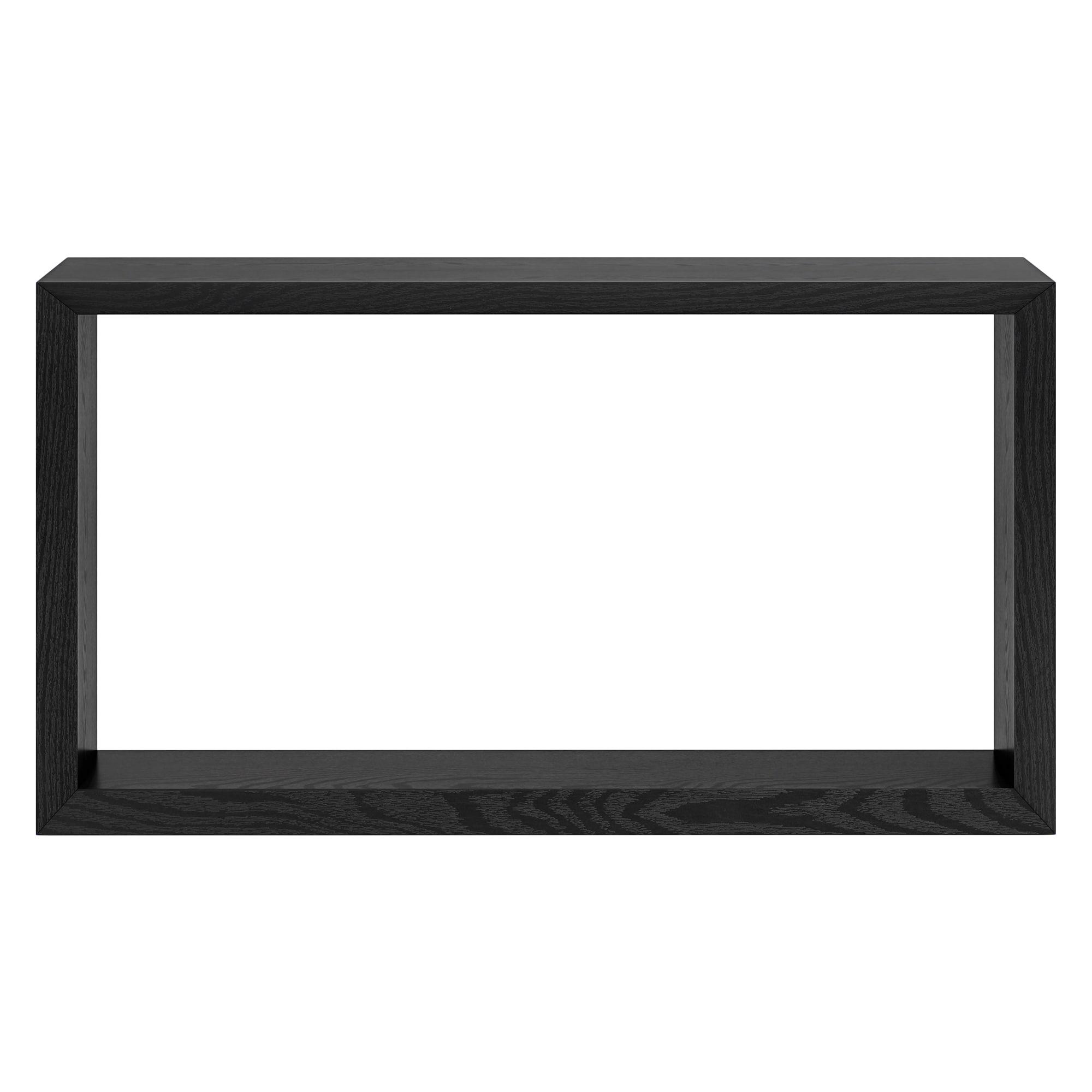 Evelyn&Zoe Osmond 55" Wide Rectangular Console Table, Black Grain