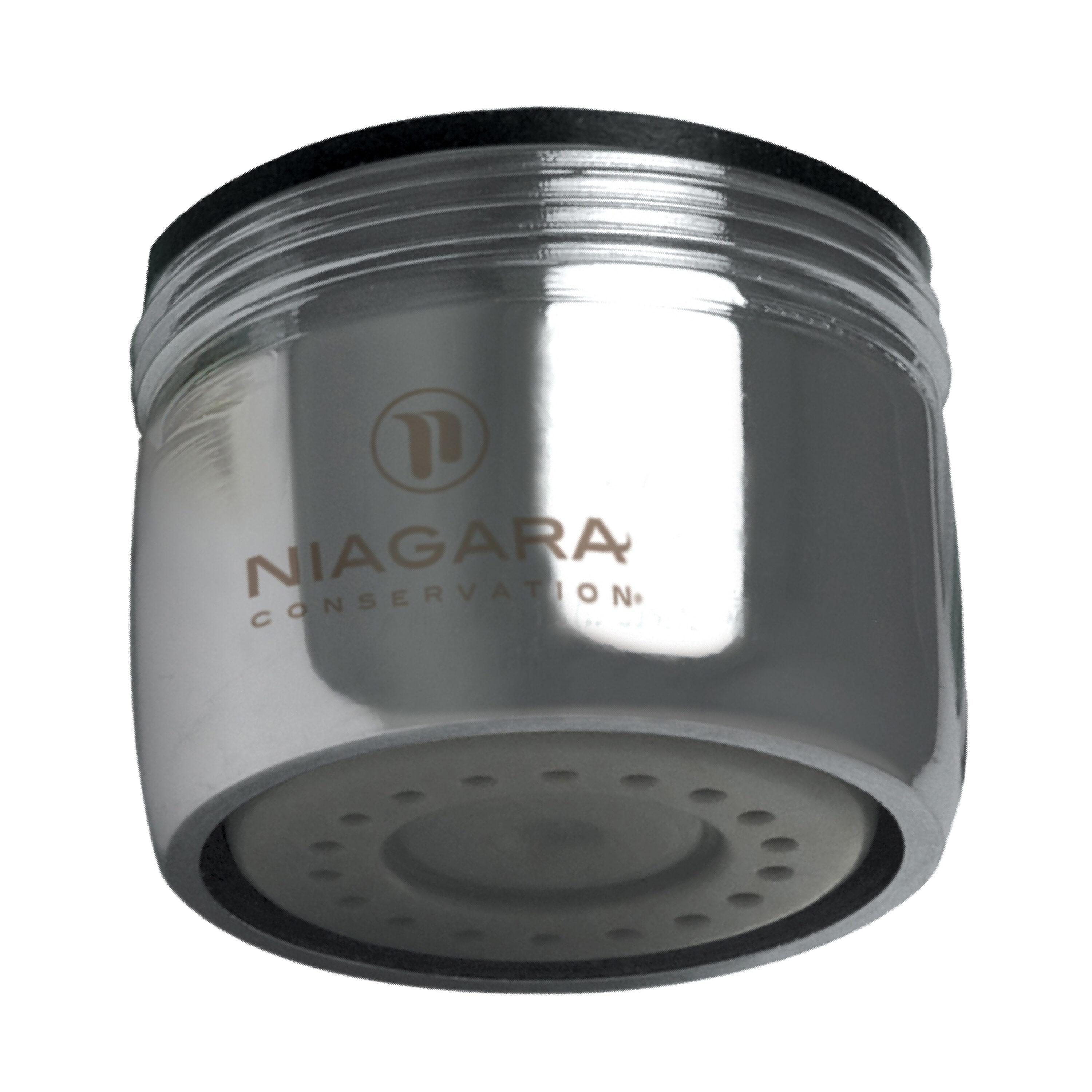 Niagara Conservation N3210N-PC-TU 1-Spray 1 GPM .94-in. Pressure-Compensating Needle-Spray Faucet Aerator Chrome, 6-Pack | Bathroom Sink and Kitchen Sink Aerator for Home Improvement