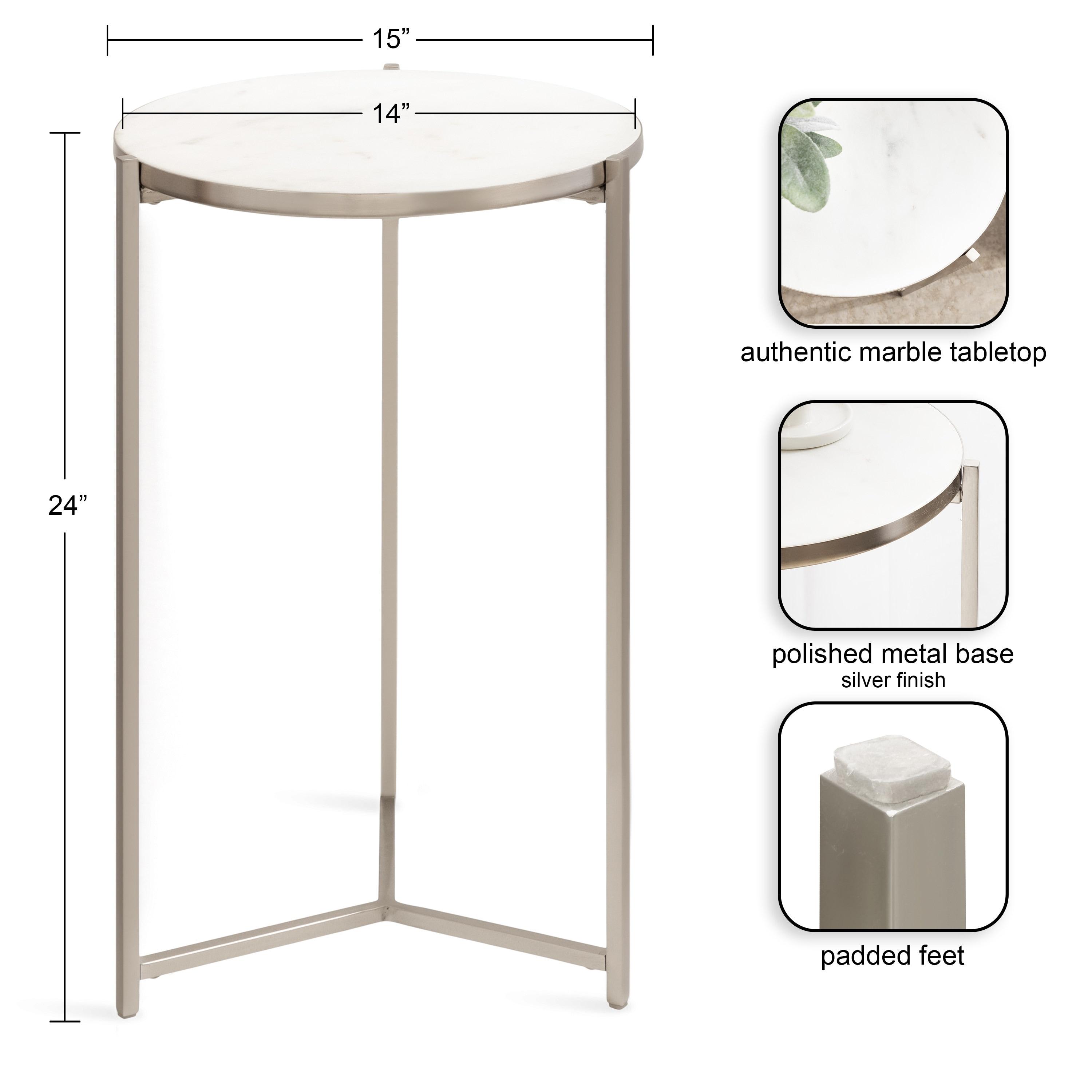 Jameion Marble Top End Table