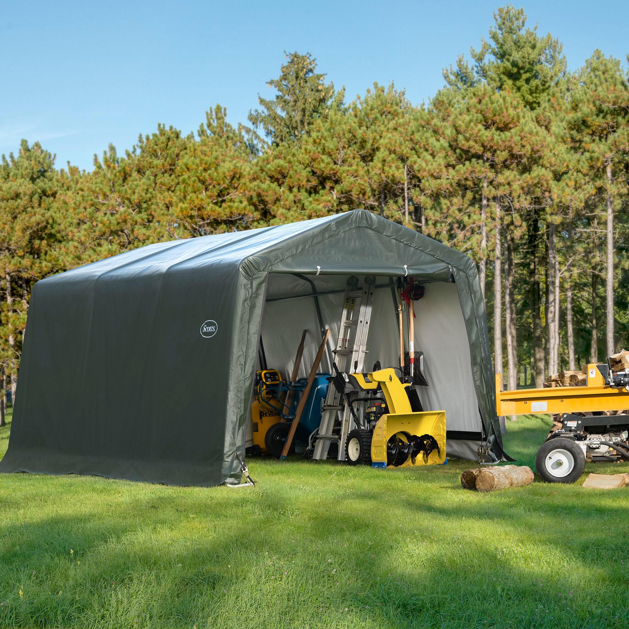 Scotts Storage Shed 10 x 15 x 8 Green Peak