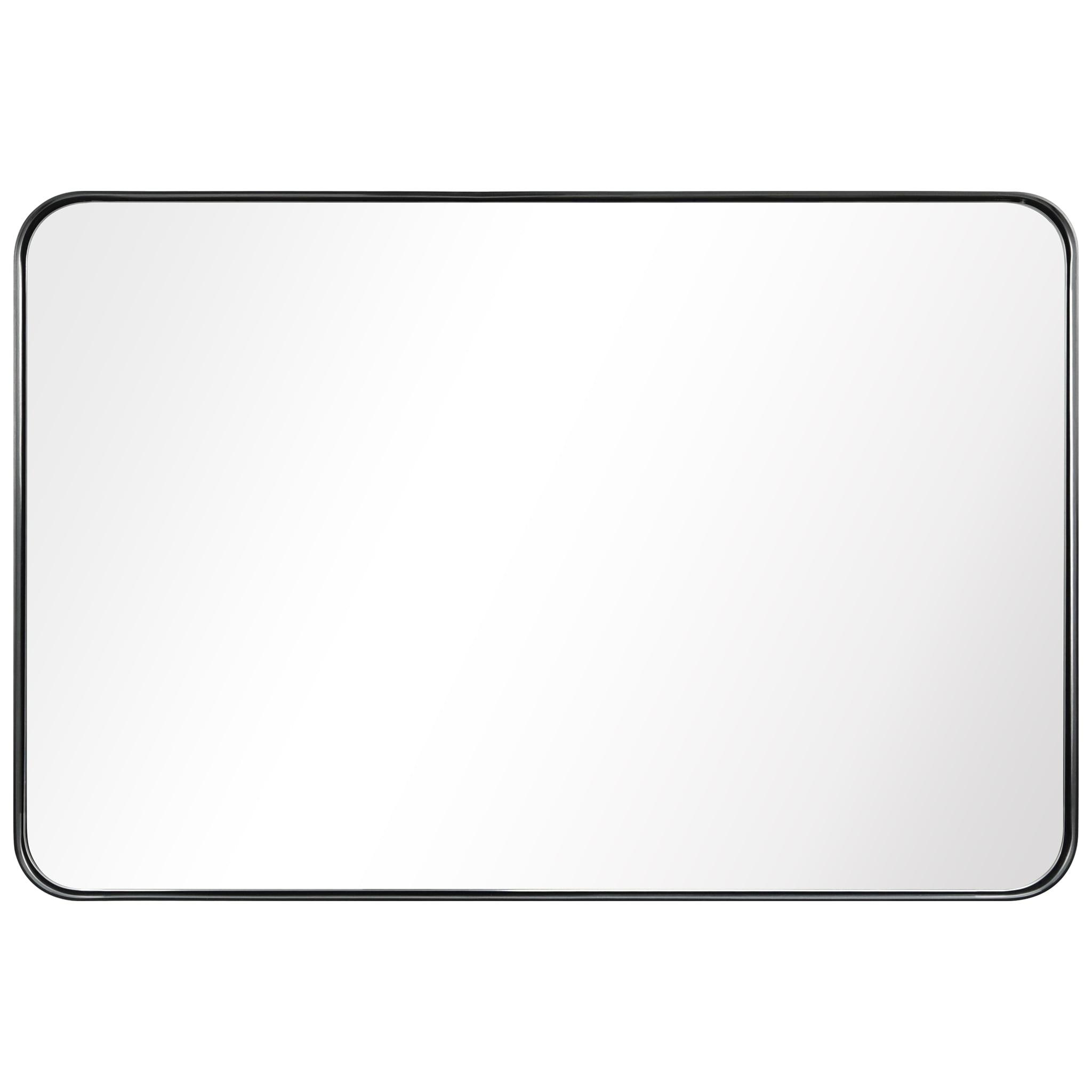 Empire Art Direct Ultra Stainless Steel Rectangular Wall Mirror Brushed Black 24" x 36" Black