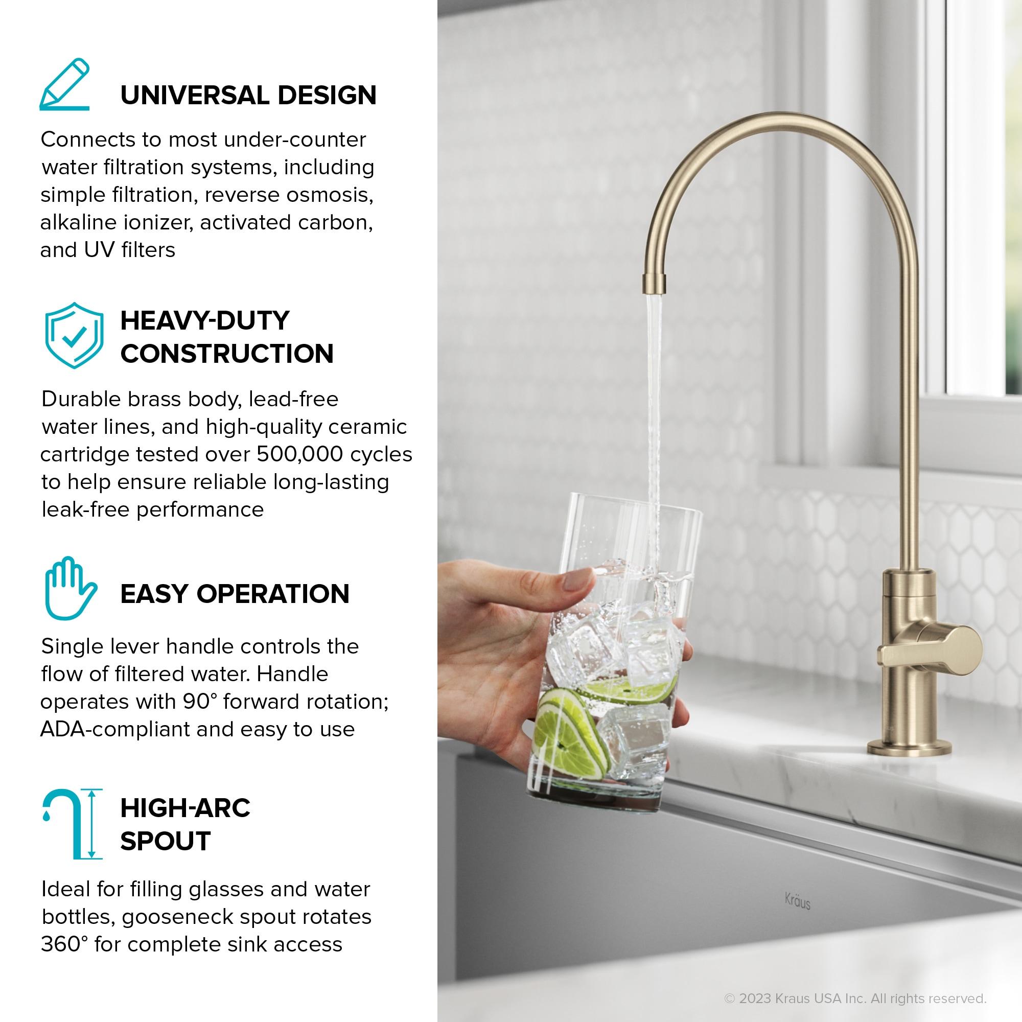 KRAUS Oletto Single Handle Drinking Water Filter Faucet for Reverse Osmosis